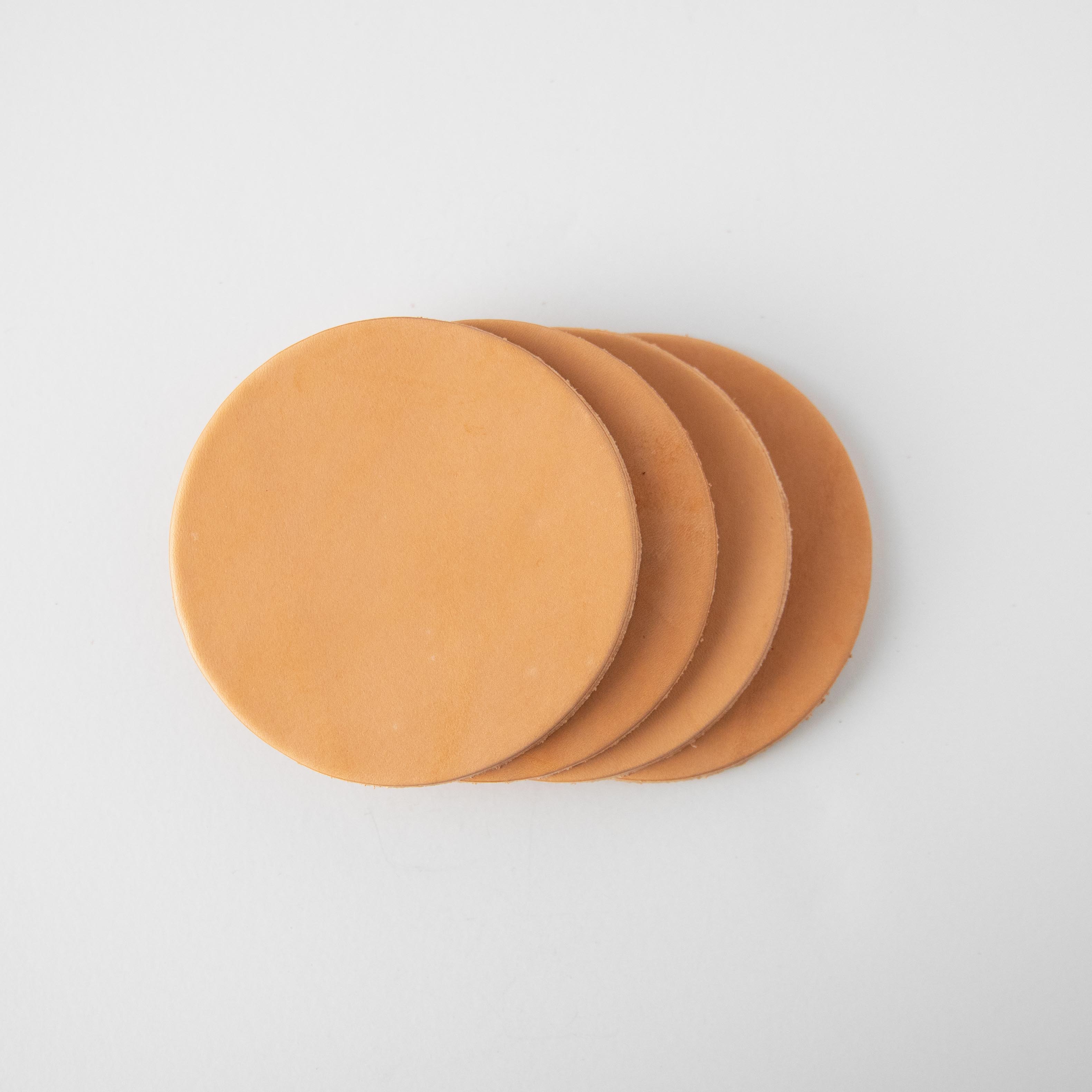 Vegetable Tanned Leather Coasters