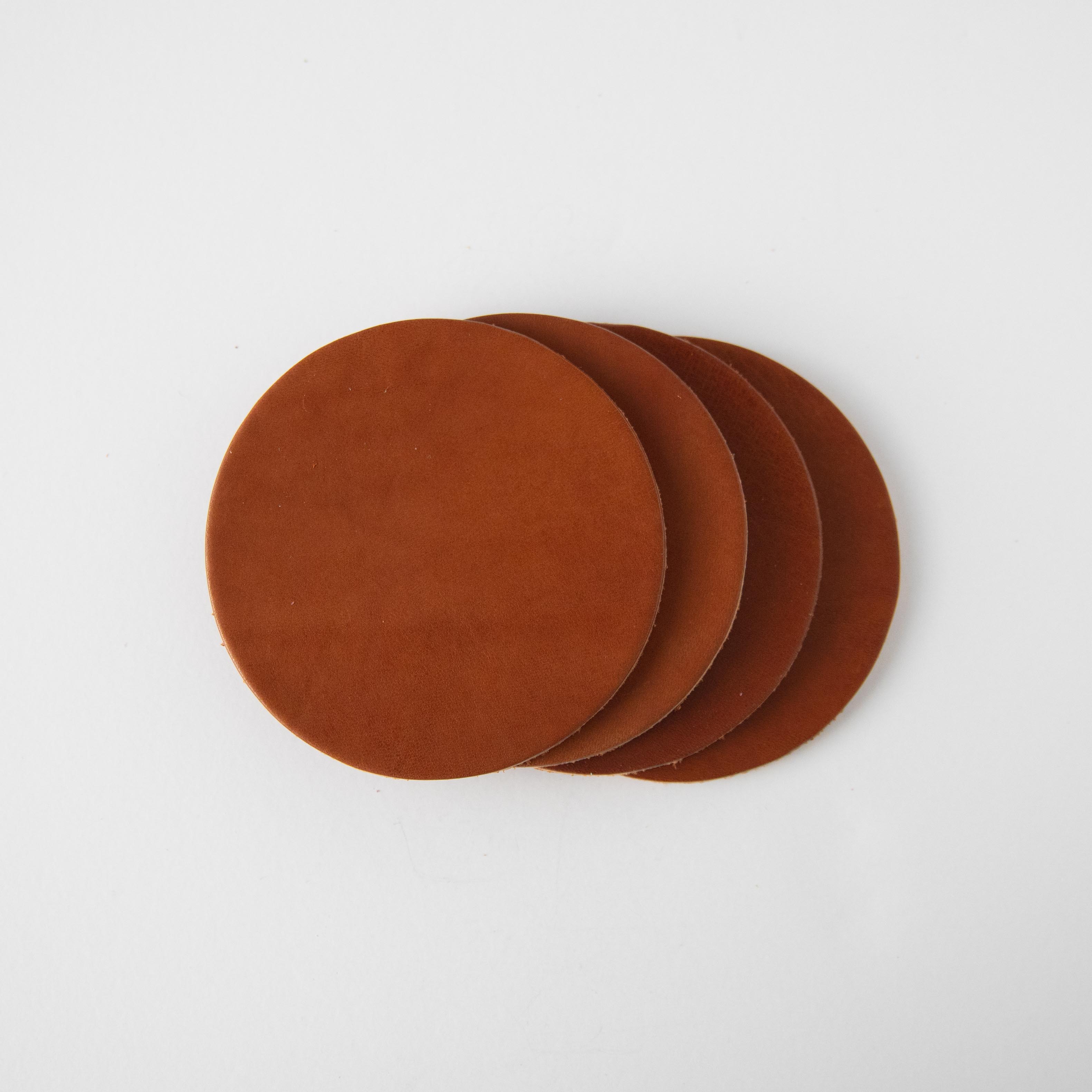 Tan Leather Coasters