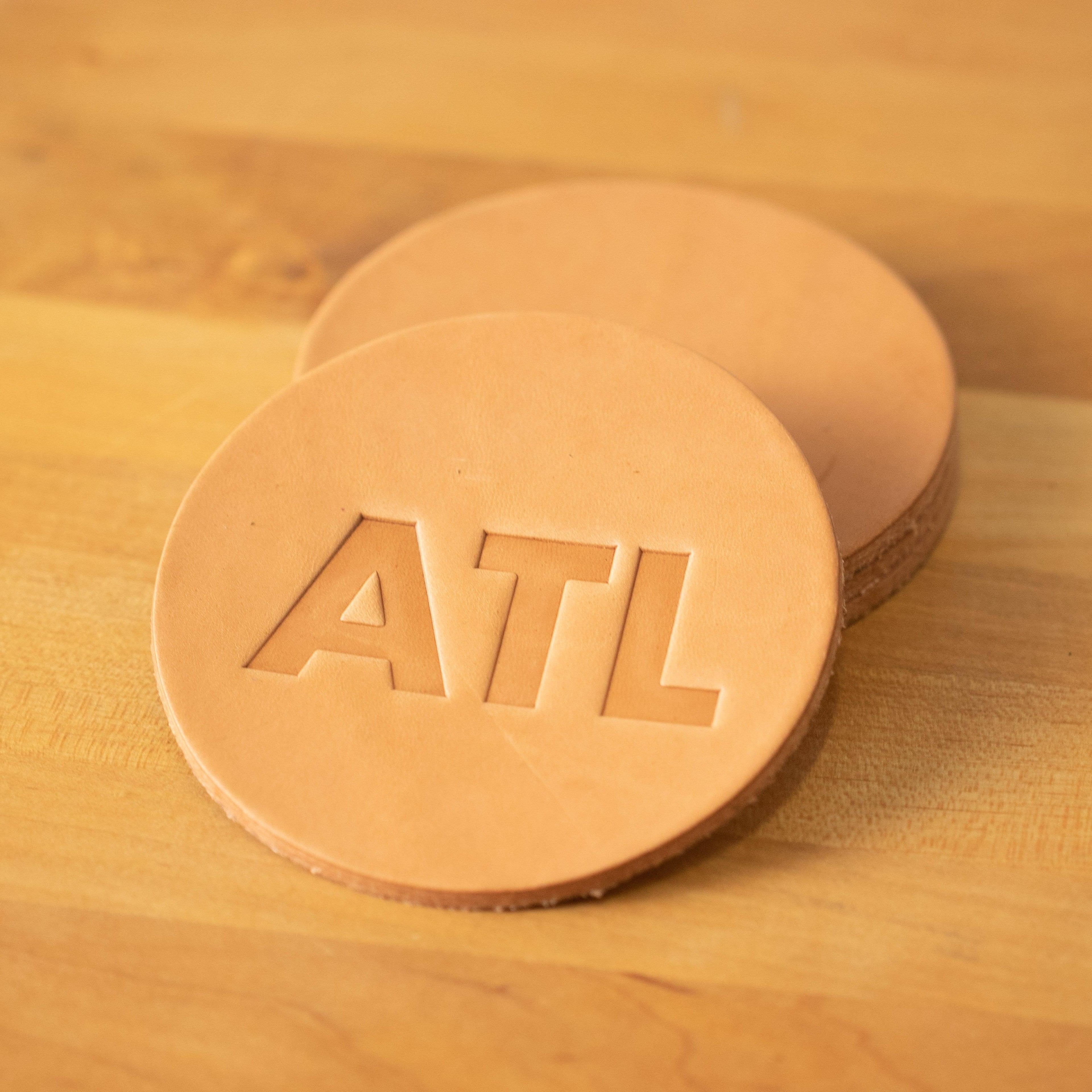 Russet Leather Coasters