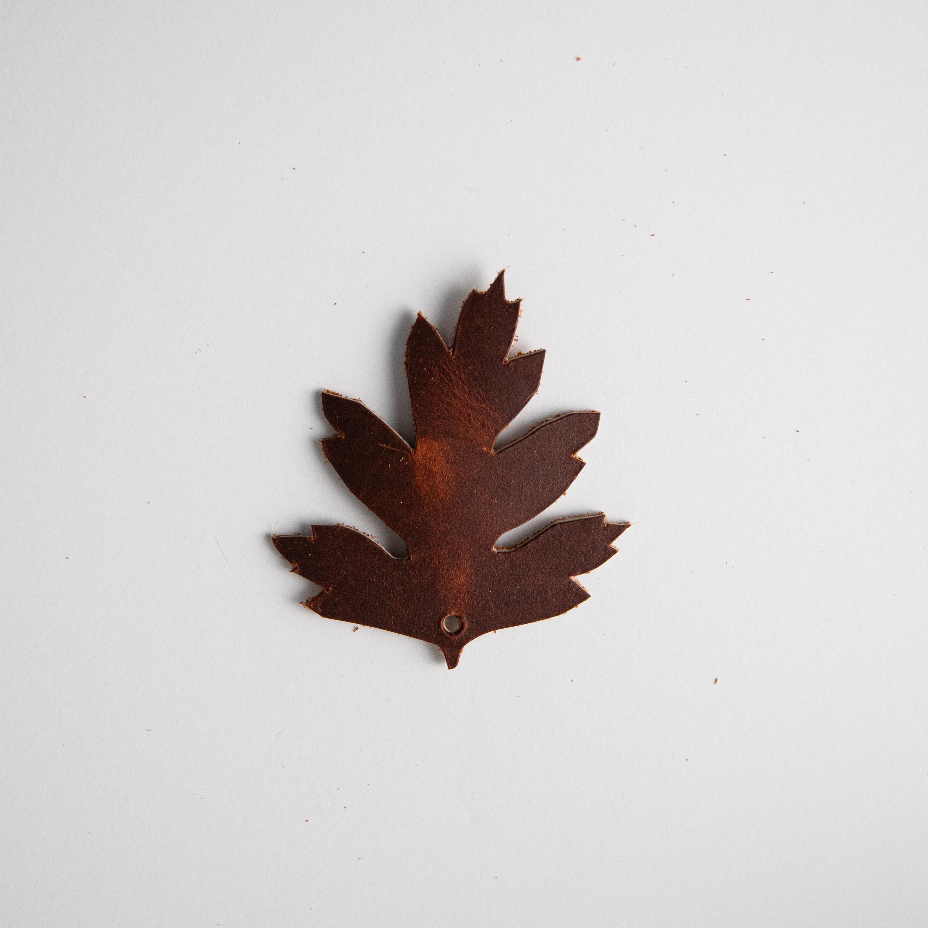 Dark Red Leaf Charms