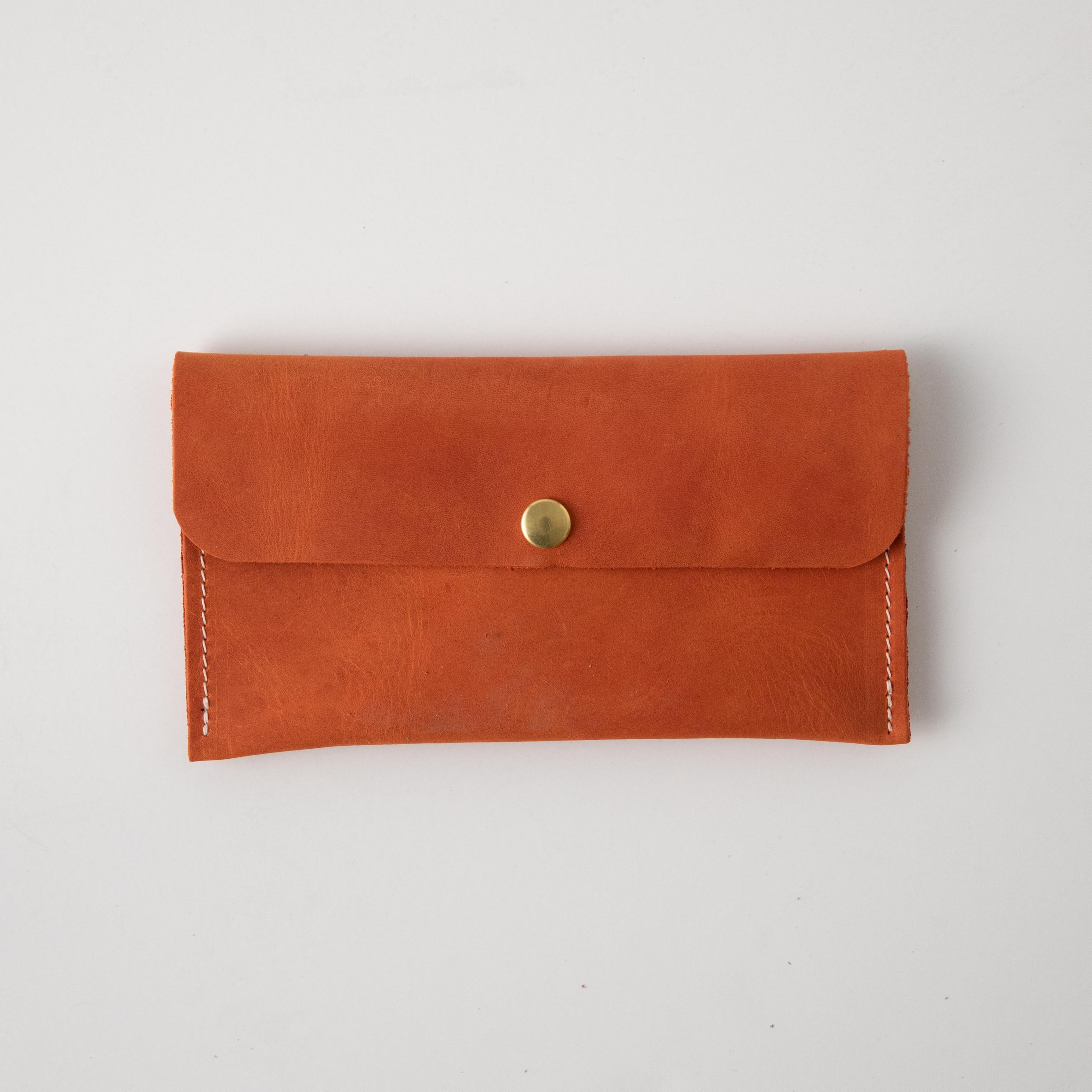 Paprika Leather Clutch