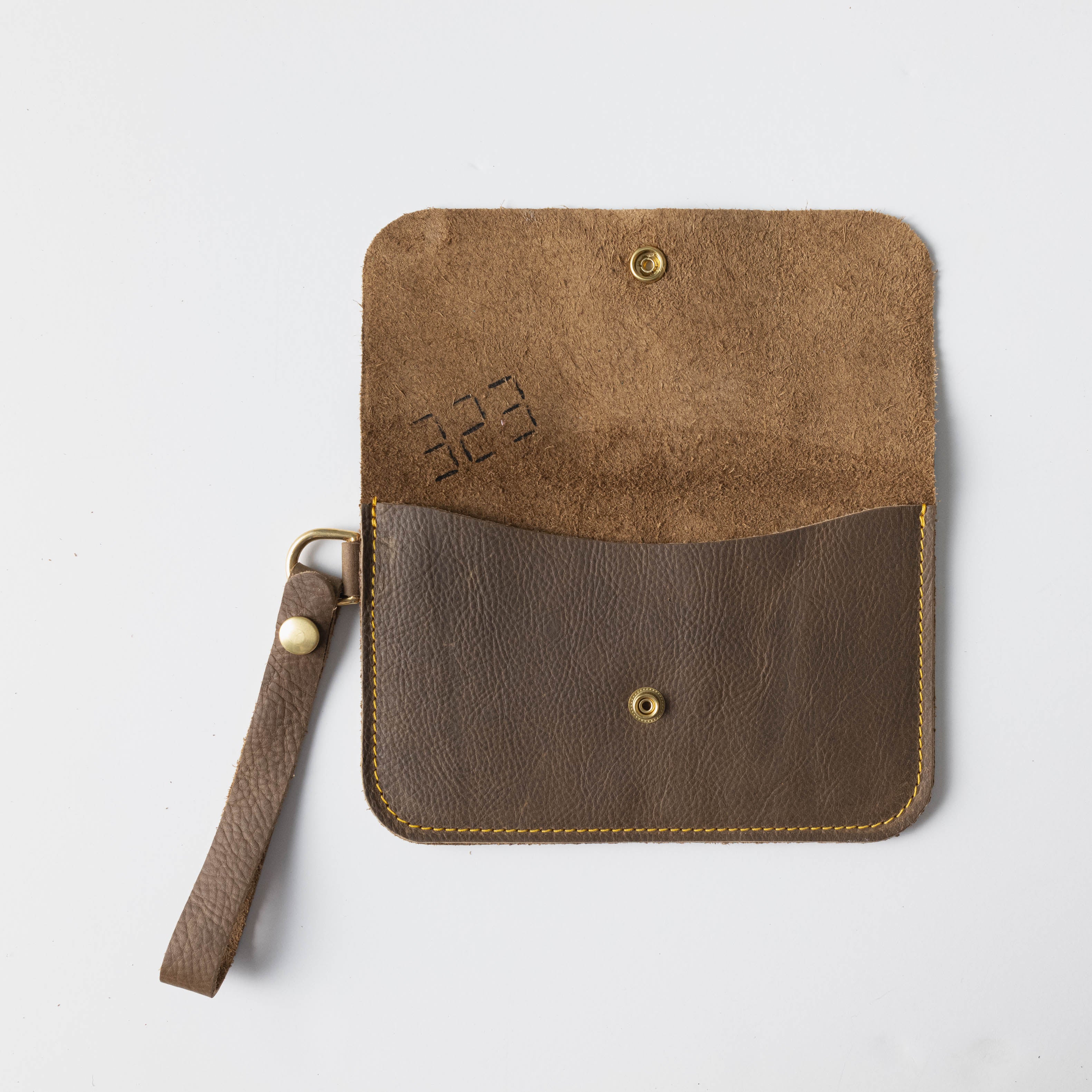 Olive Kodiak Wristlet Clutch