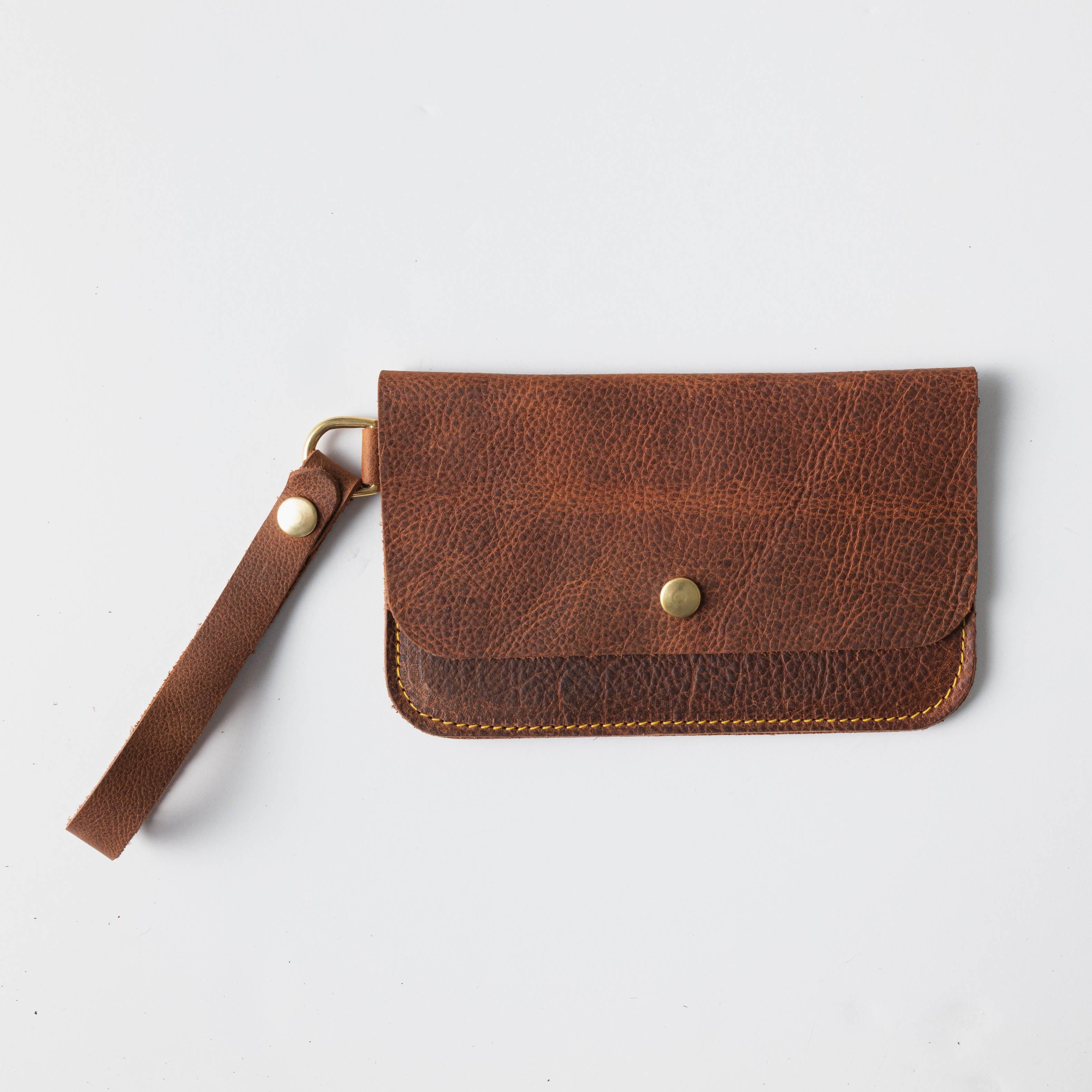 Tan Kodiak Wristlet Clutch