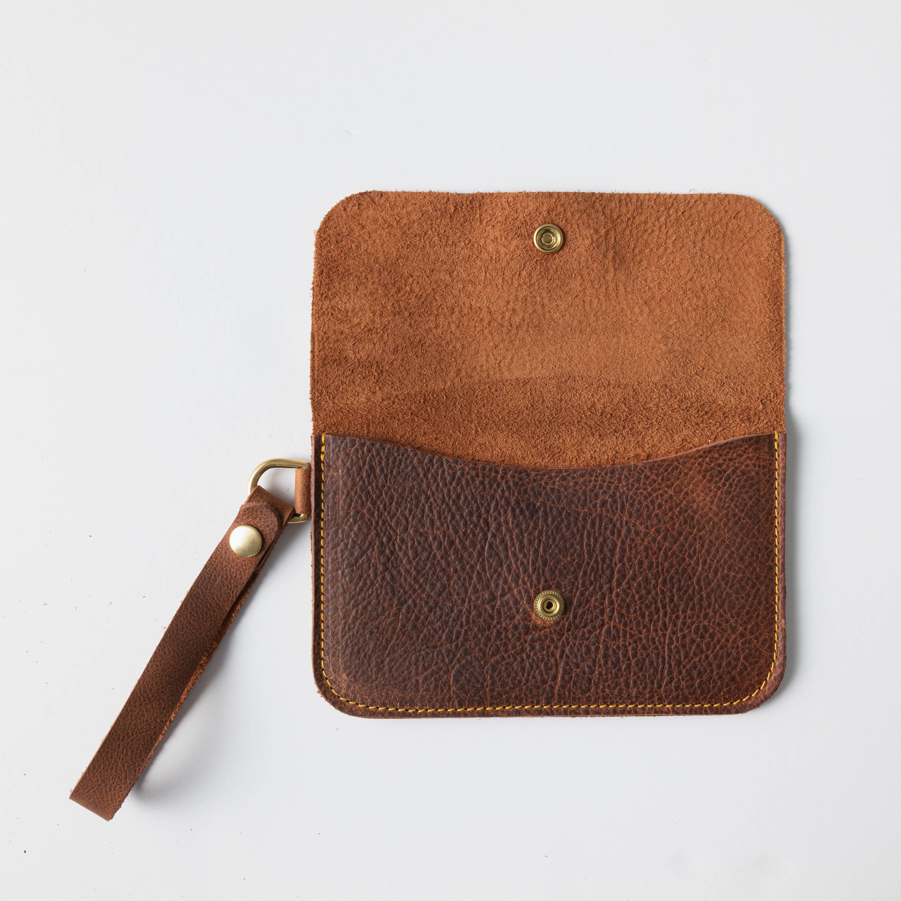 Tan Kodiak Wristlet Clutch