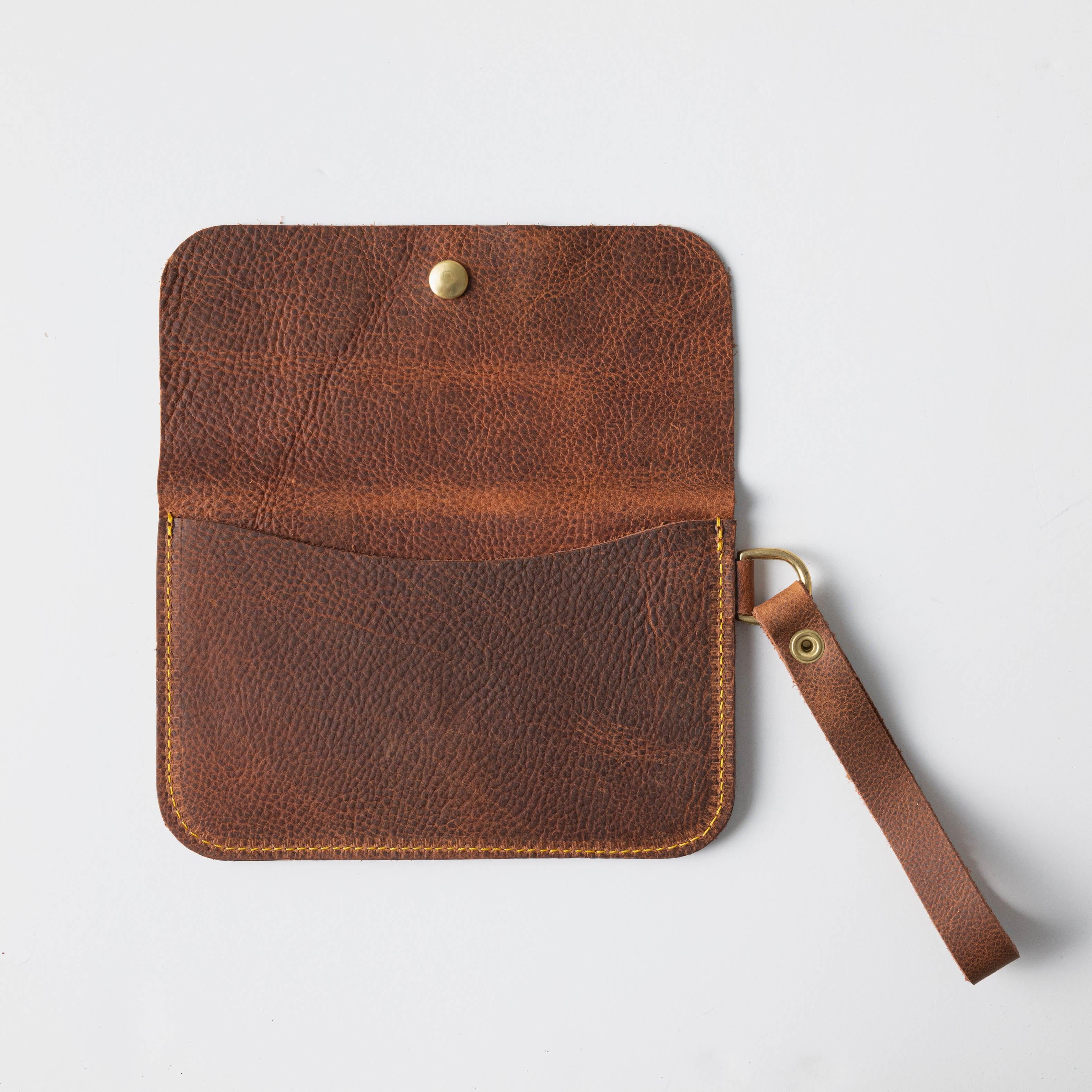 Tan Kodiak Wristlet Clutch