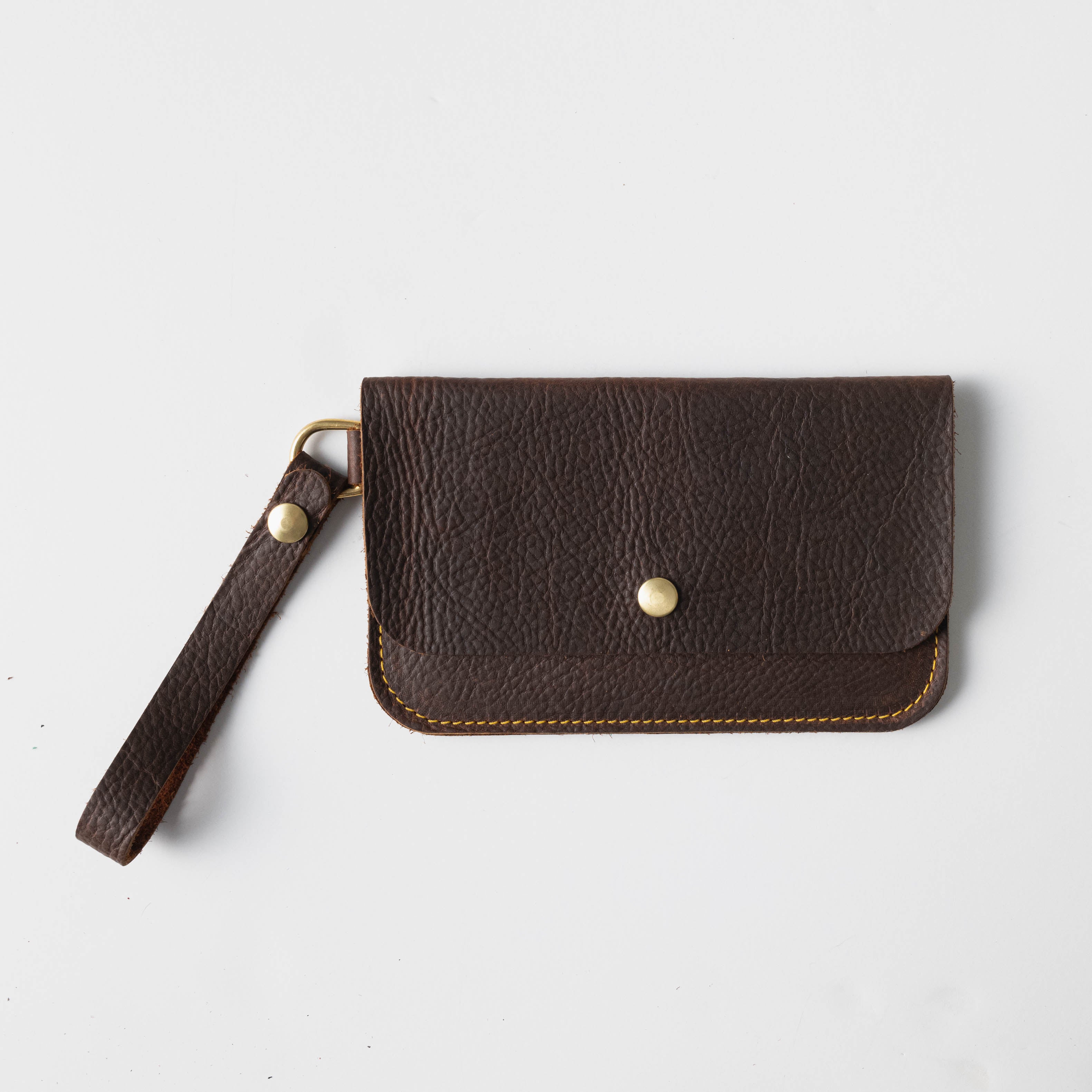 Brown Kodiak Wristlet Clutch