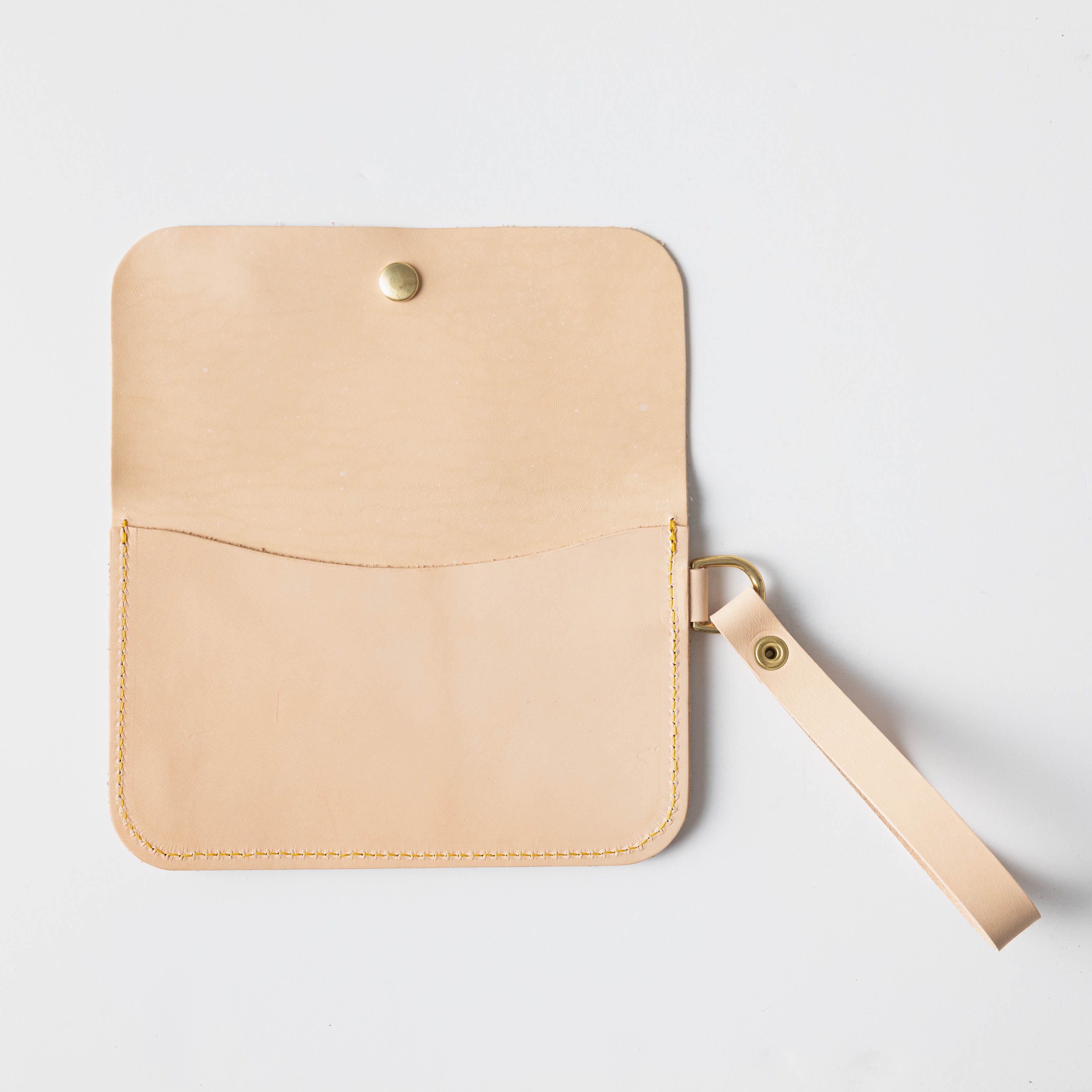 Vegetable Tanned Wristlet Clutch