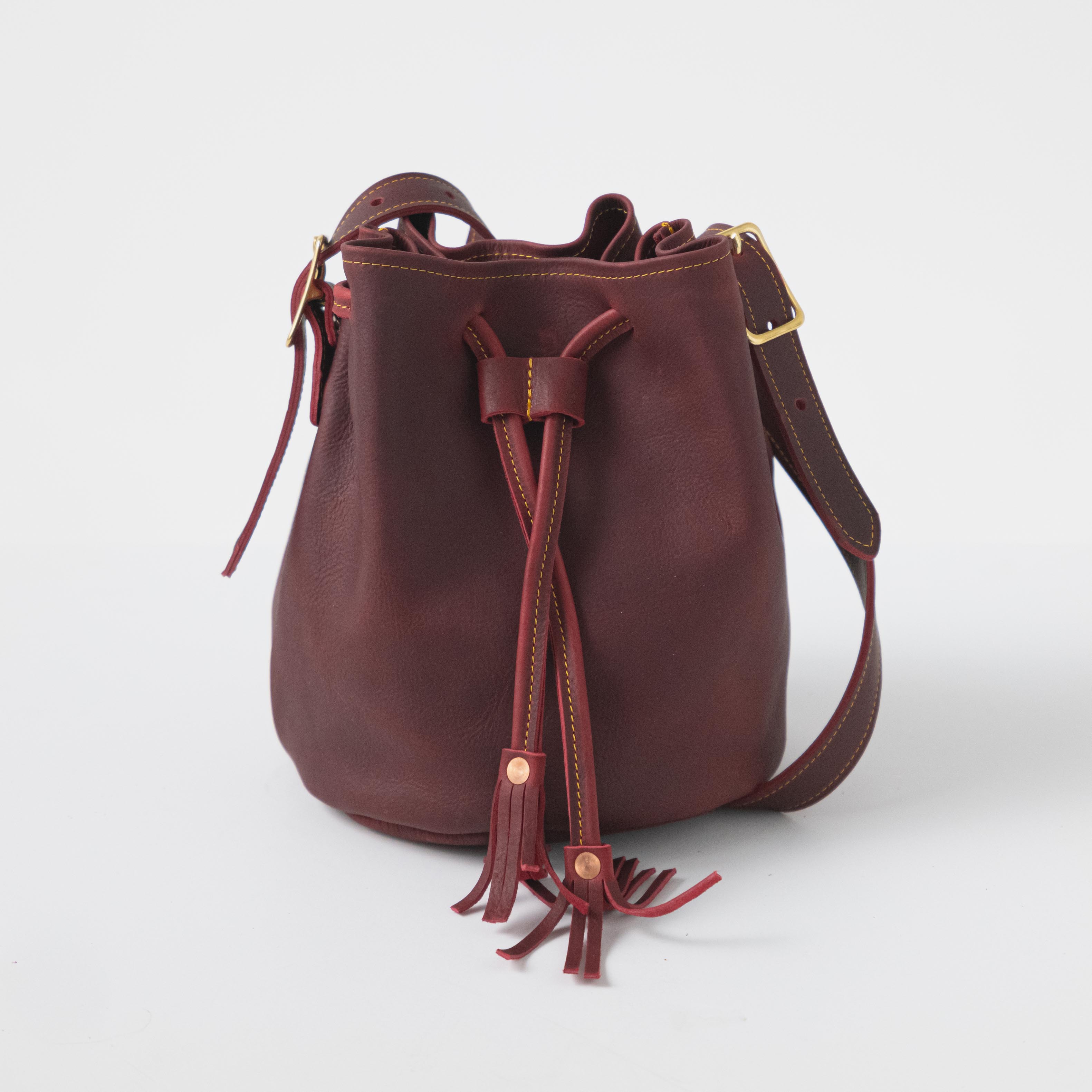 Burgundy deals bucket bag