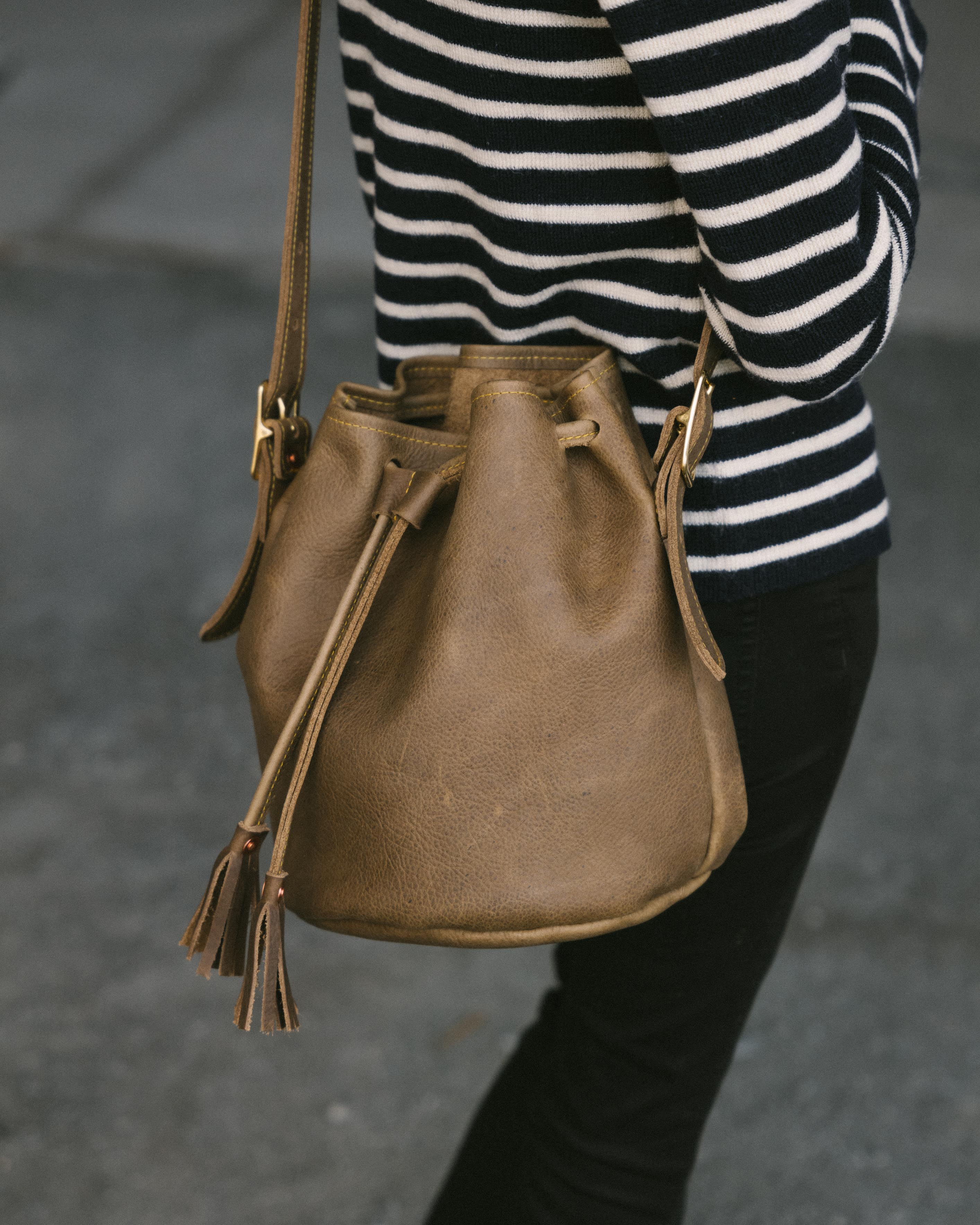 Olive Kodiak Bucket Bag