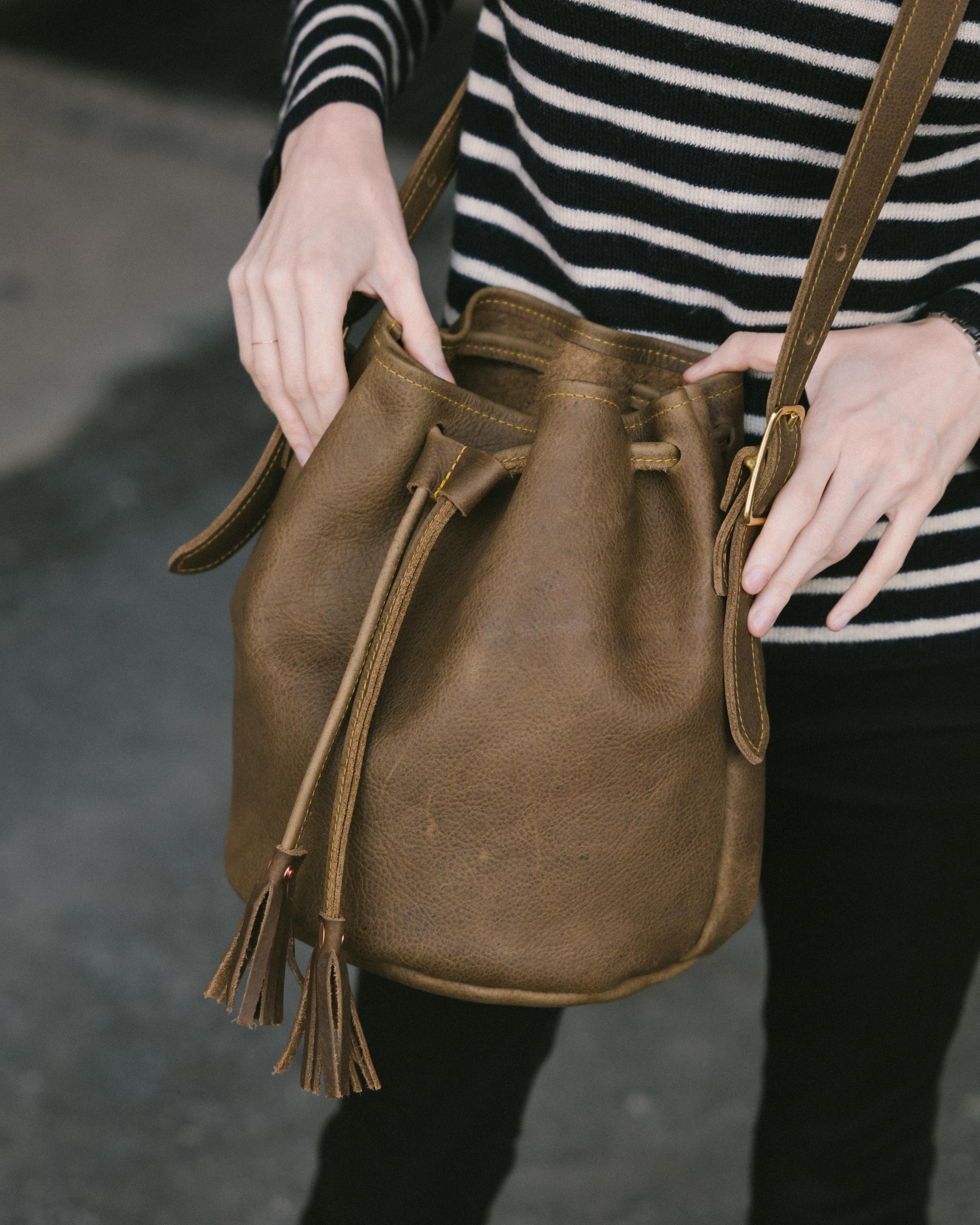 Olive Kodiak Bucket Bag