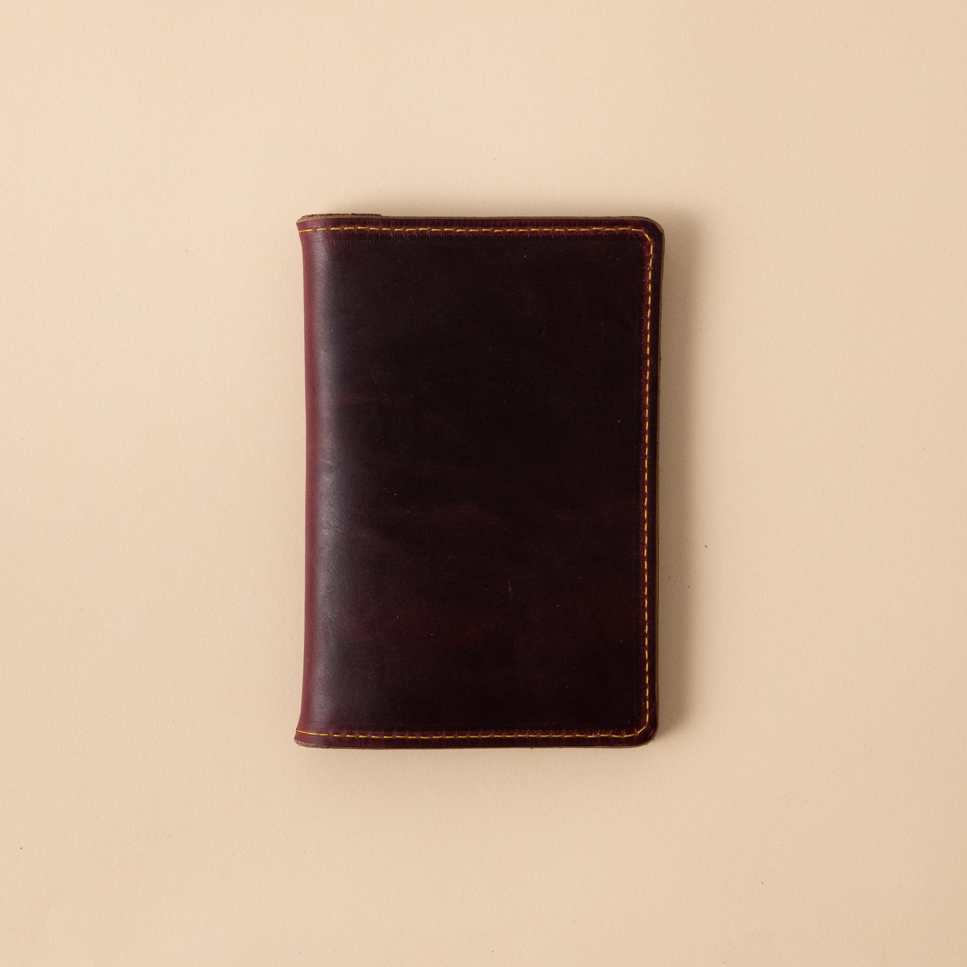 Burgundy Chromexcel Passport Wallet