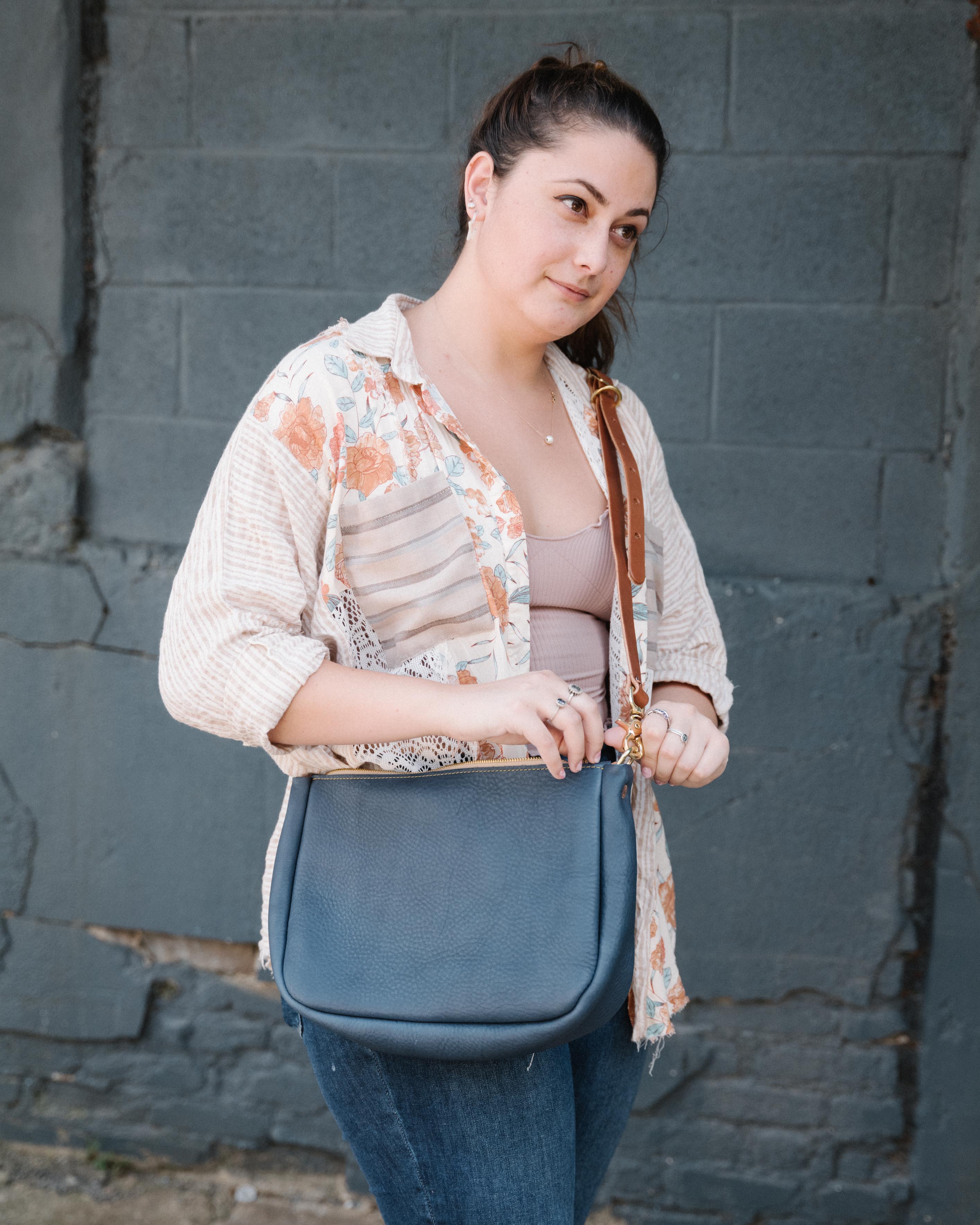 Blue Cypress Crossbody Bag