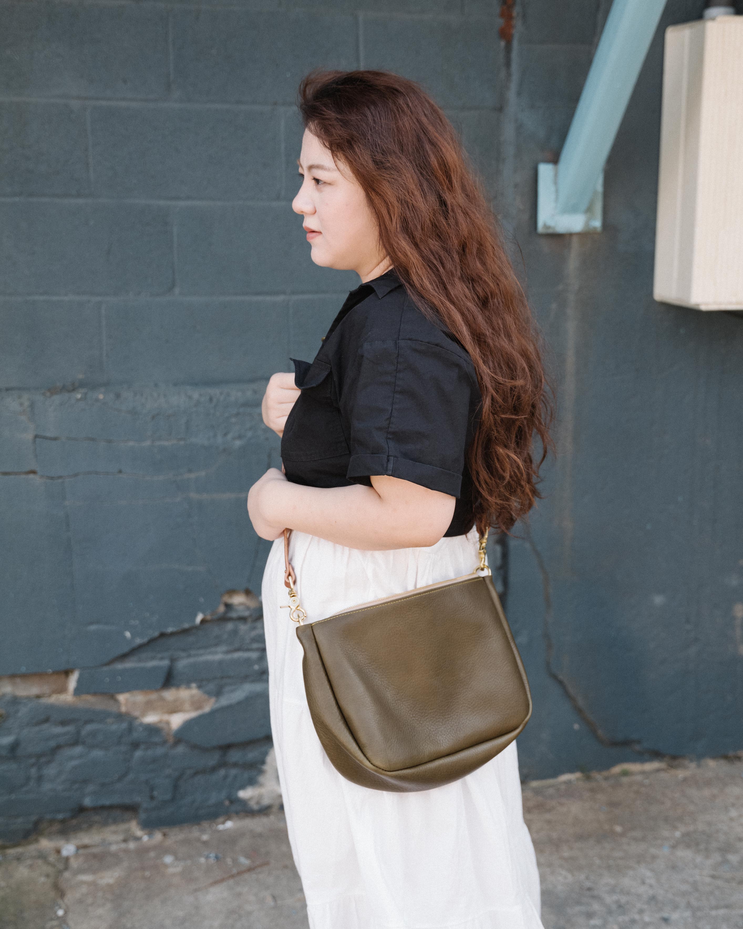 Olive Cypress Crossbody Bag