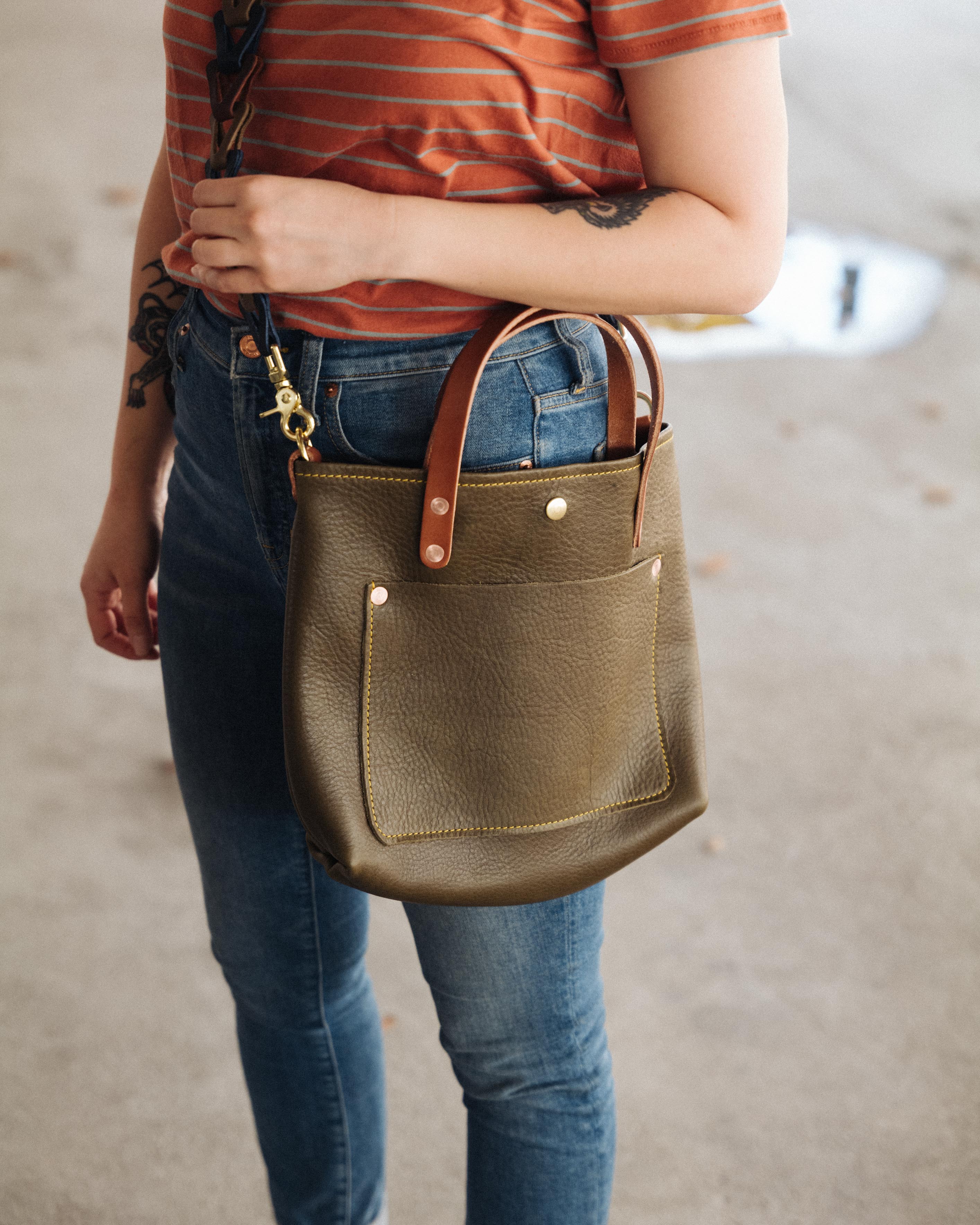 Olive Cypress Mini Travel Tote