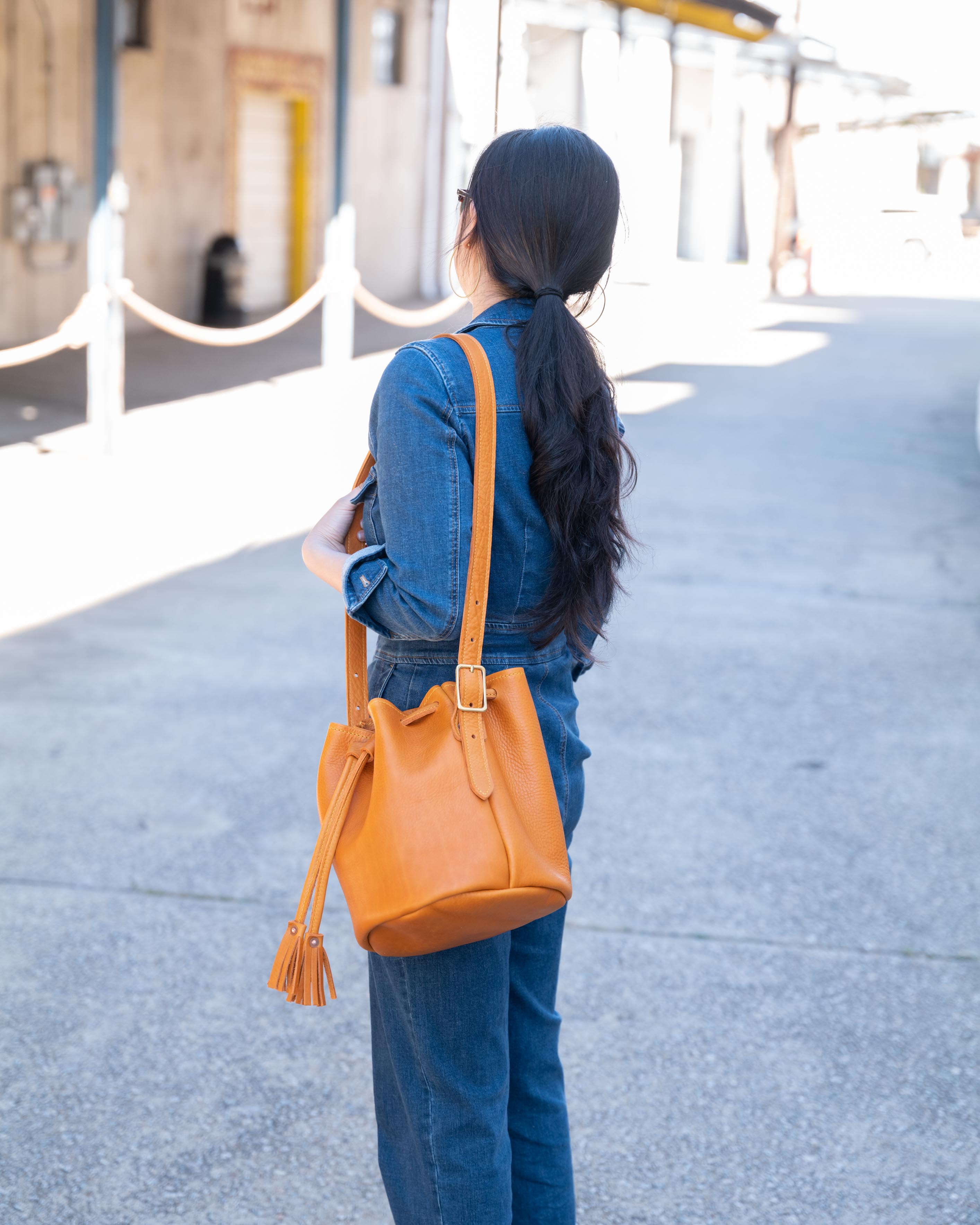 Orange Cypress Bucket Bag