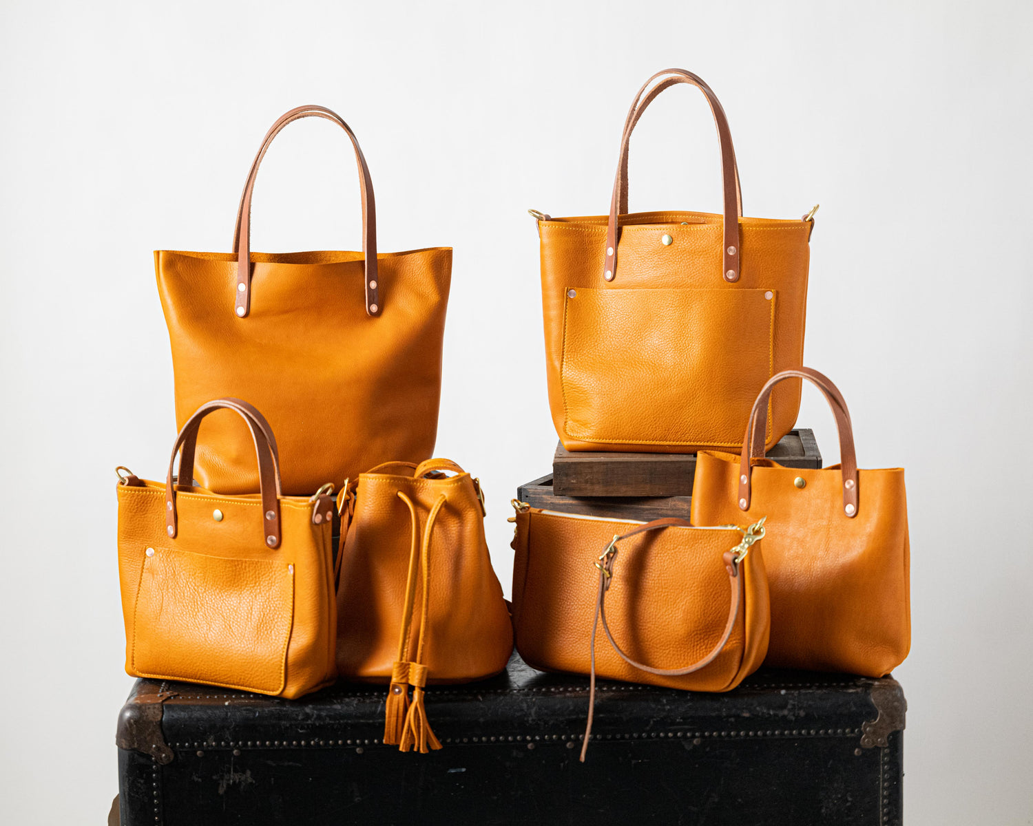 Orange Cypress Bucket Bag