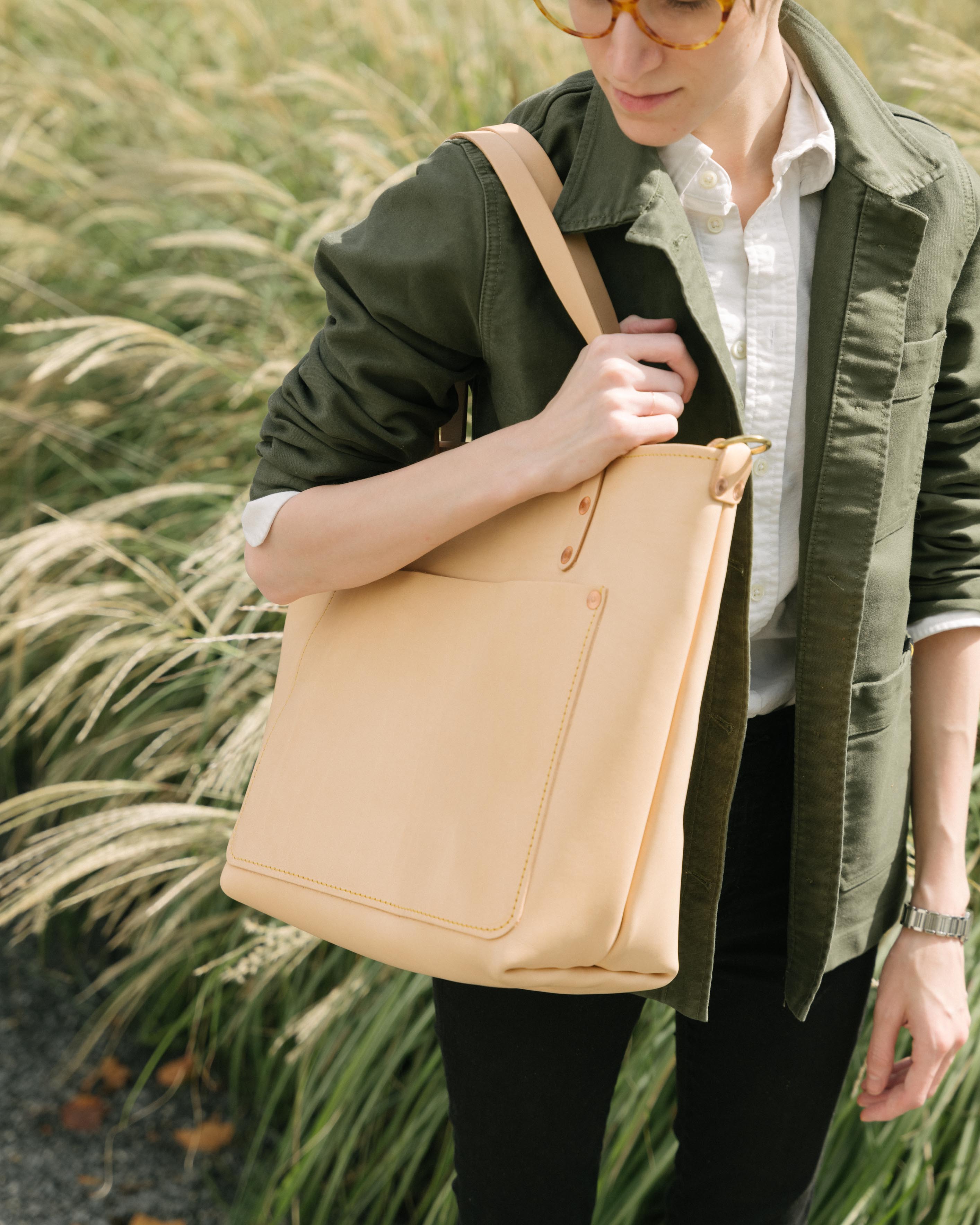 Rustic Vegetable Tanned Travel Tote