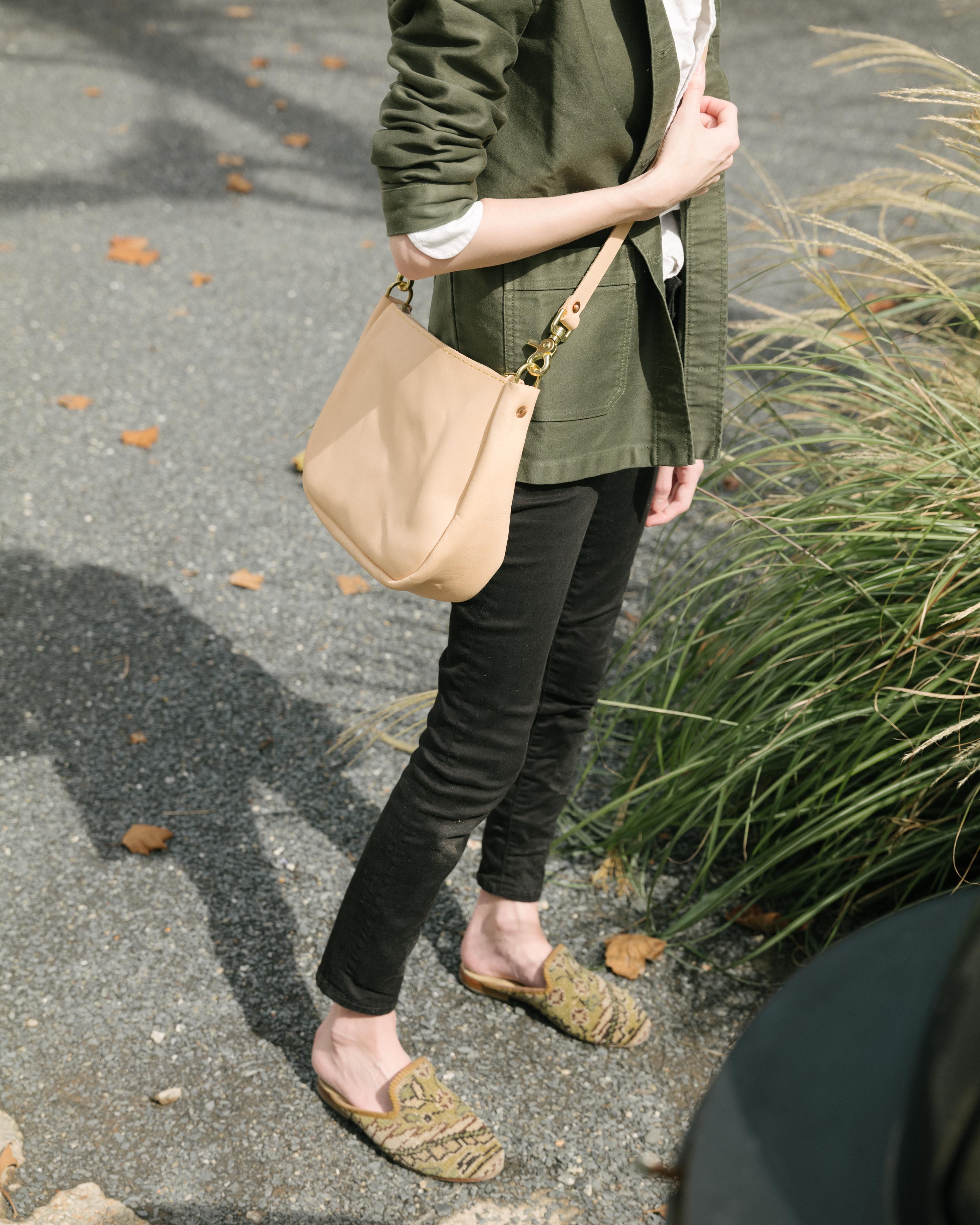 Rustic Vegetable Tanned Crossbody Bag