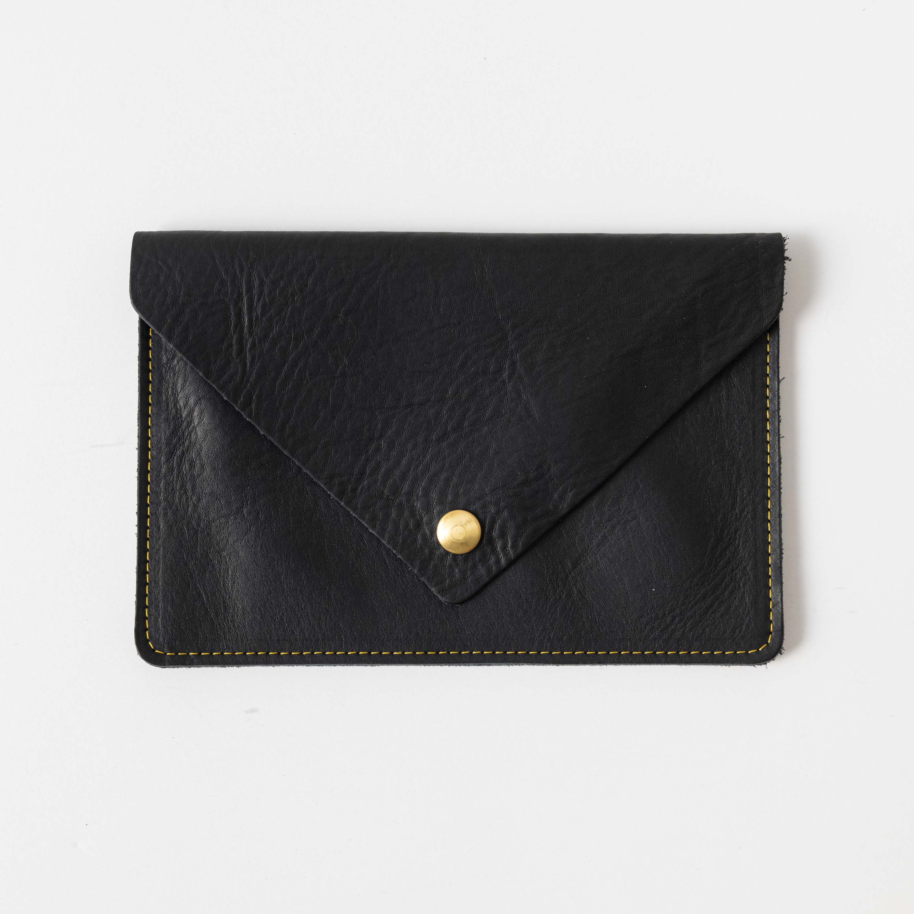 Black Cypress Leather Clutch