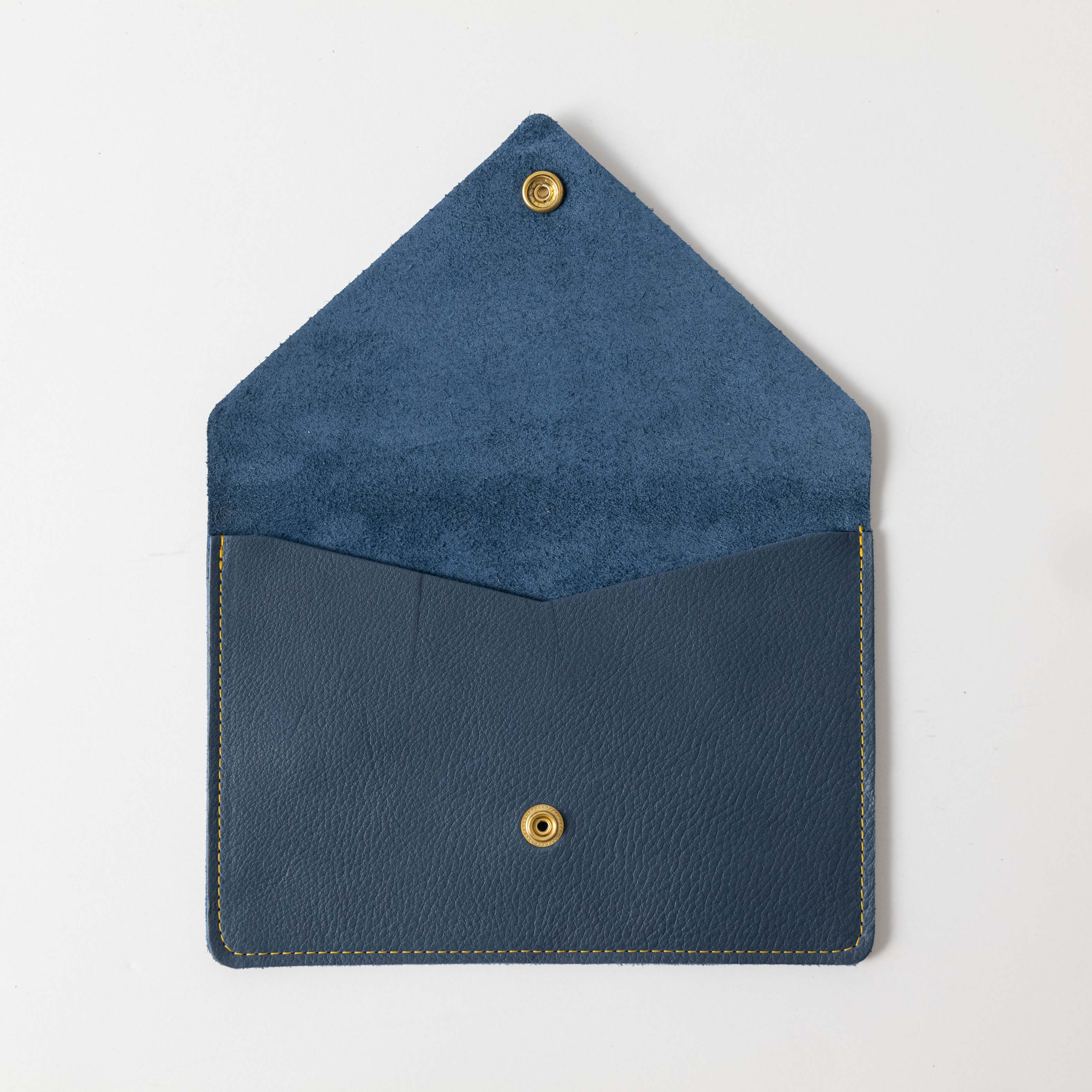 Blue Cypress Leather Clutch