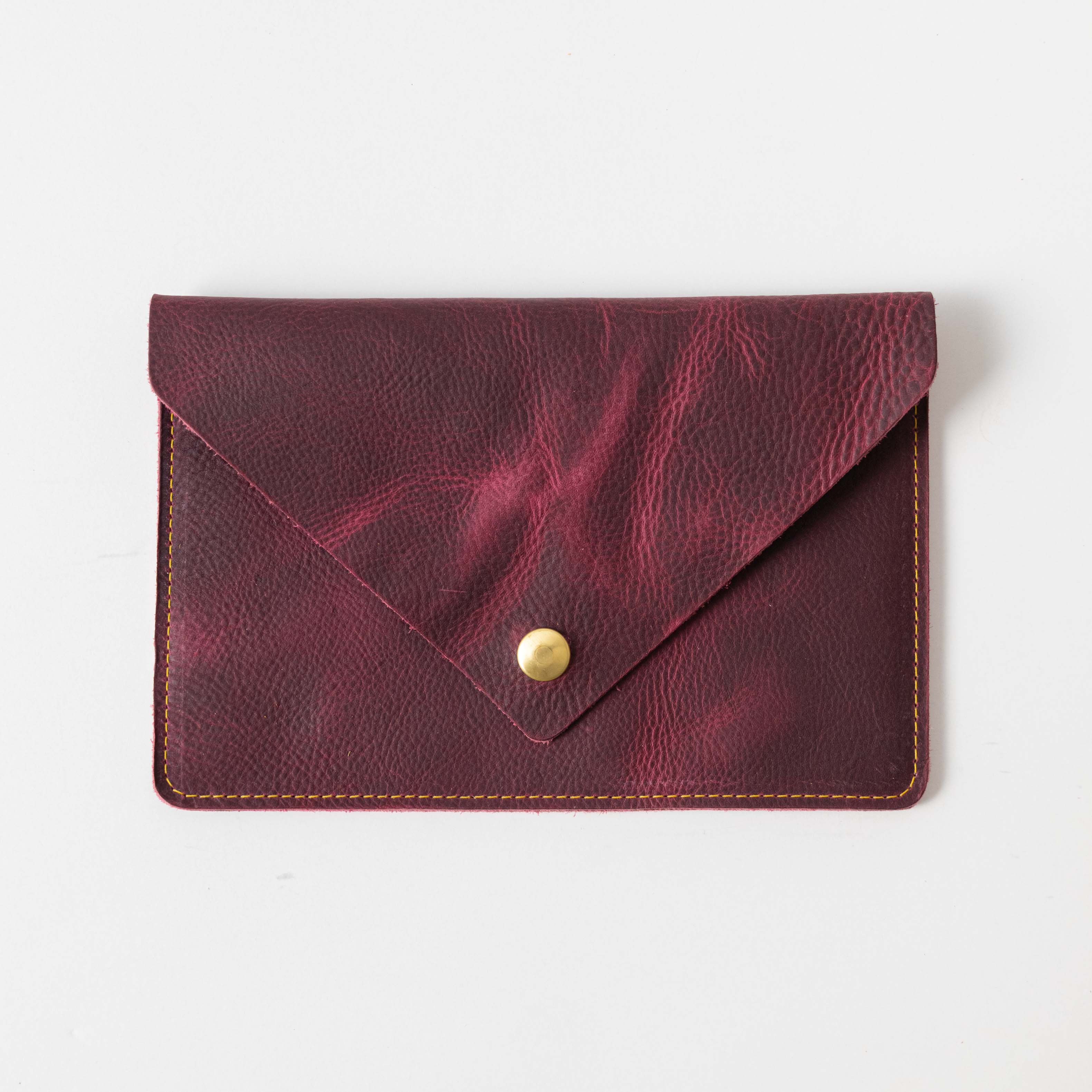 Purple Kodiak Leather Clutch