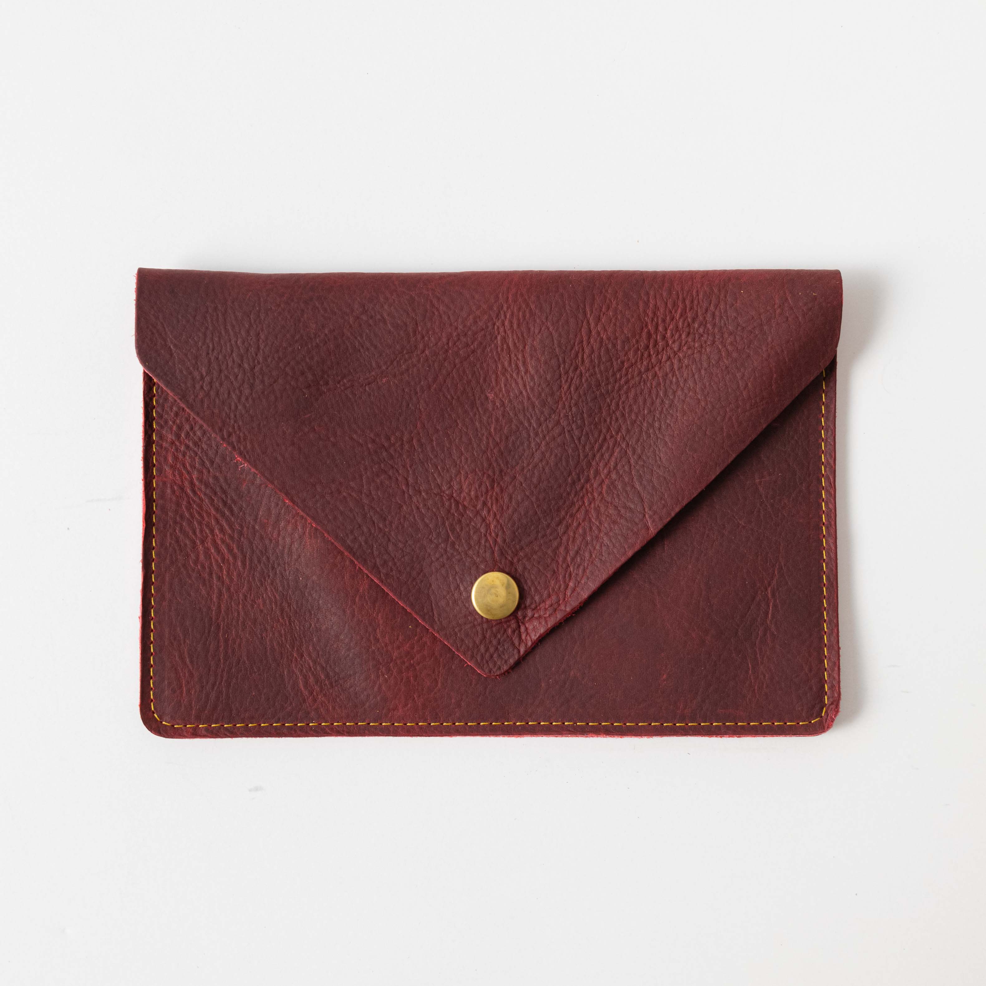 Red Kodiak Leather Clutch