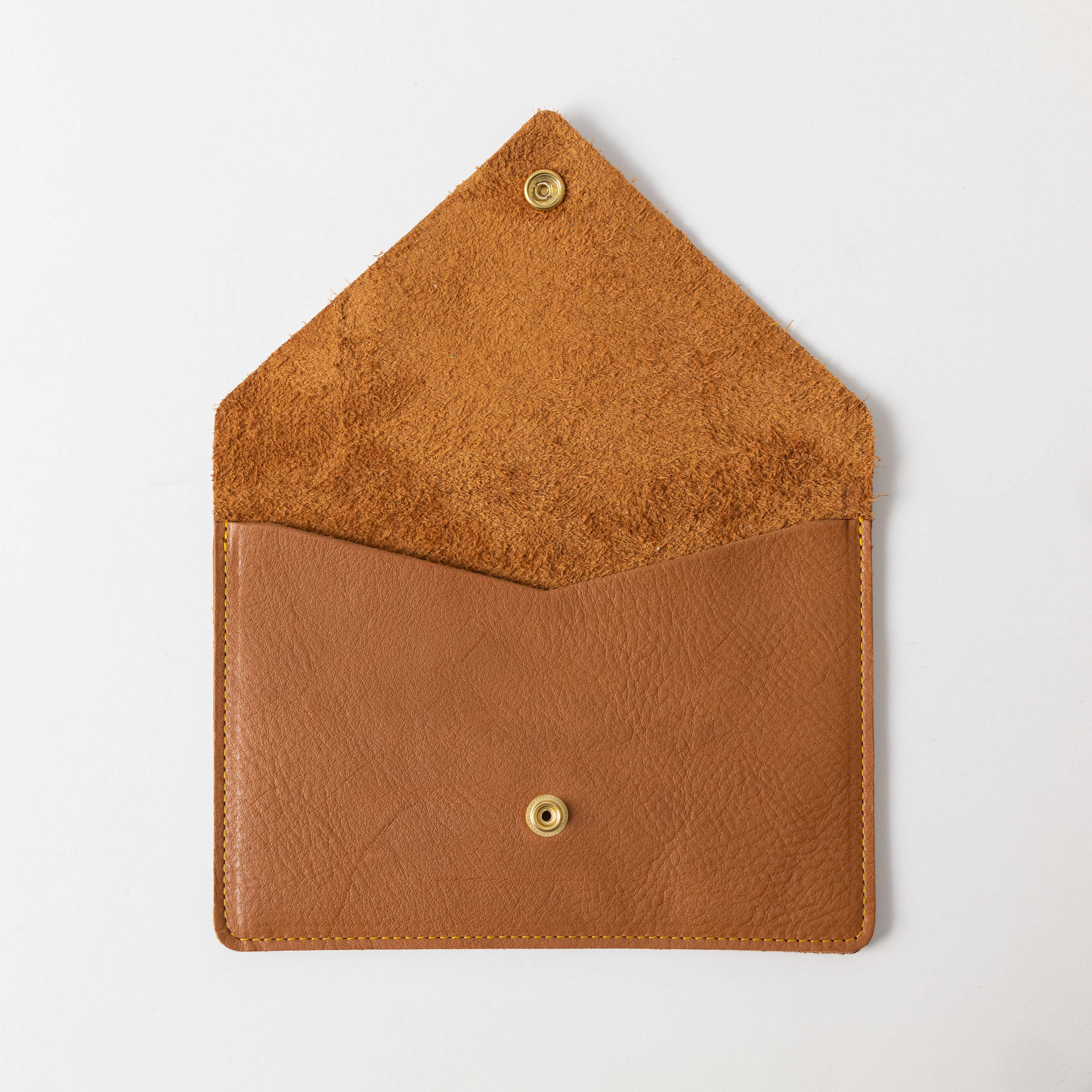 Cognac Cypress Leather Clutch