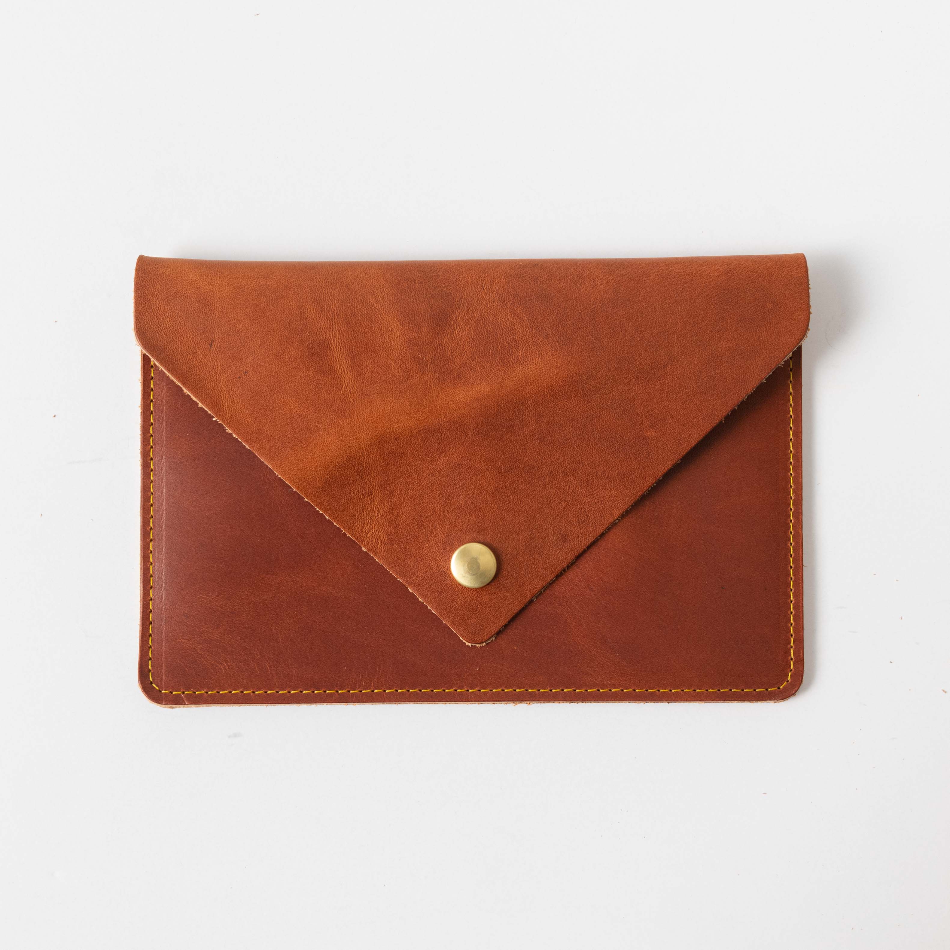 English Tan Dublin Leather Clutch