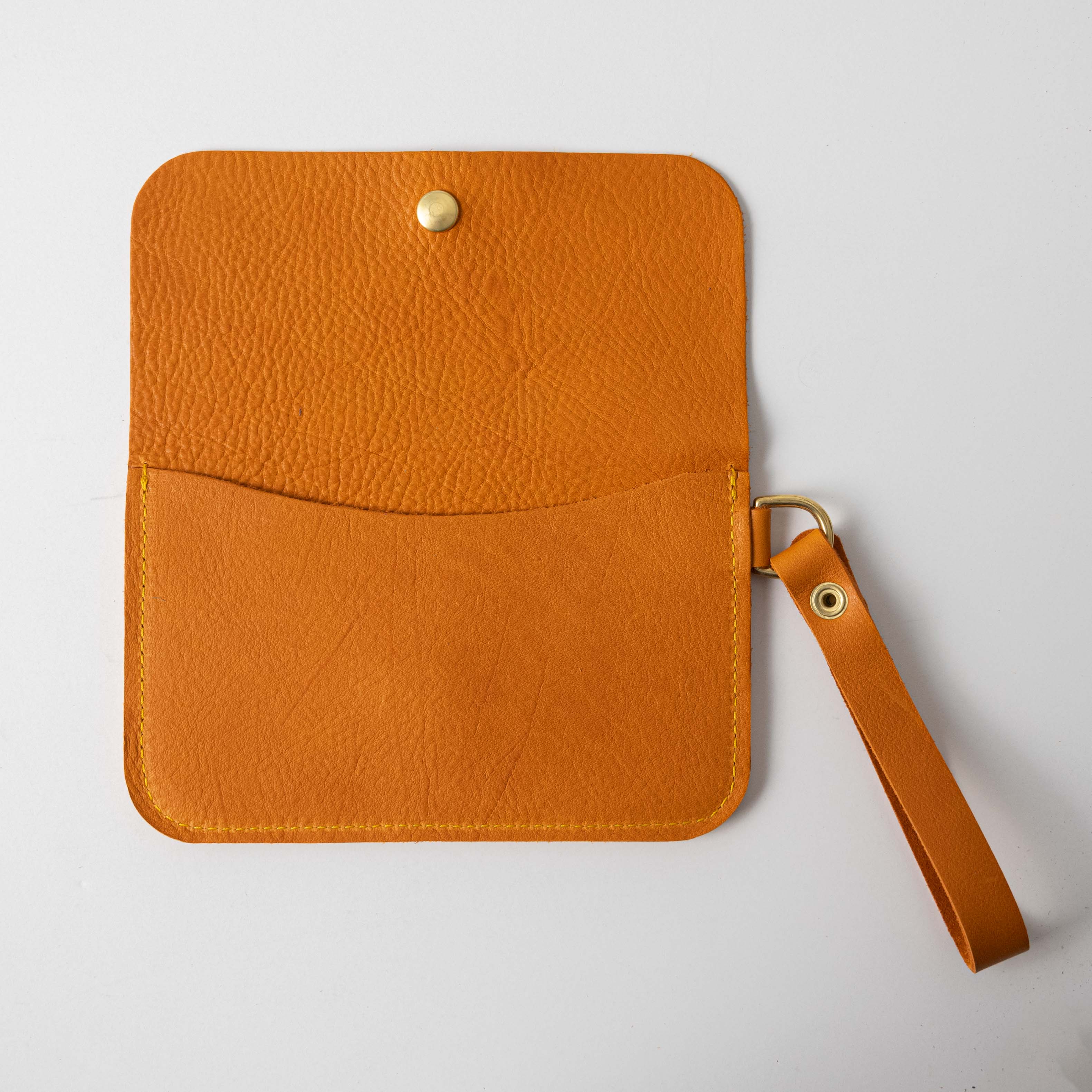 Orange Cypress Wristlet Clutch