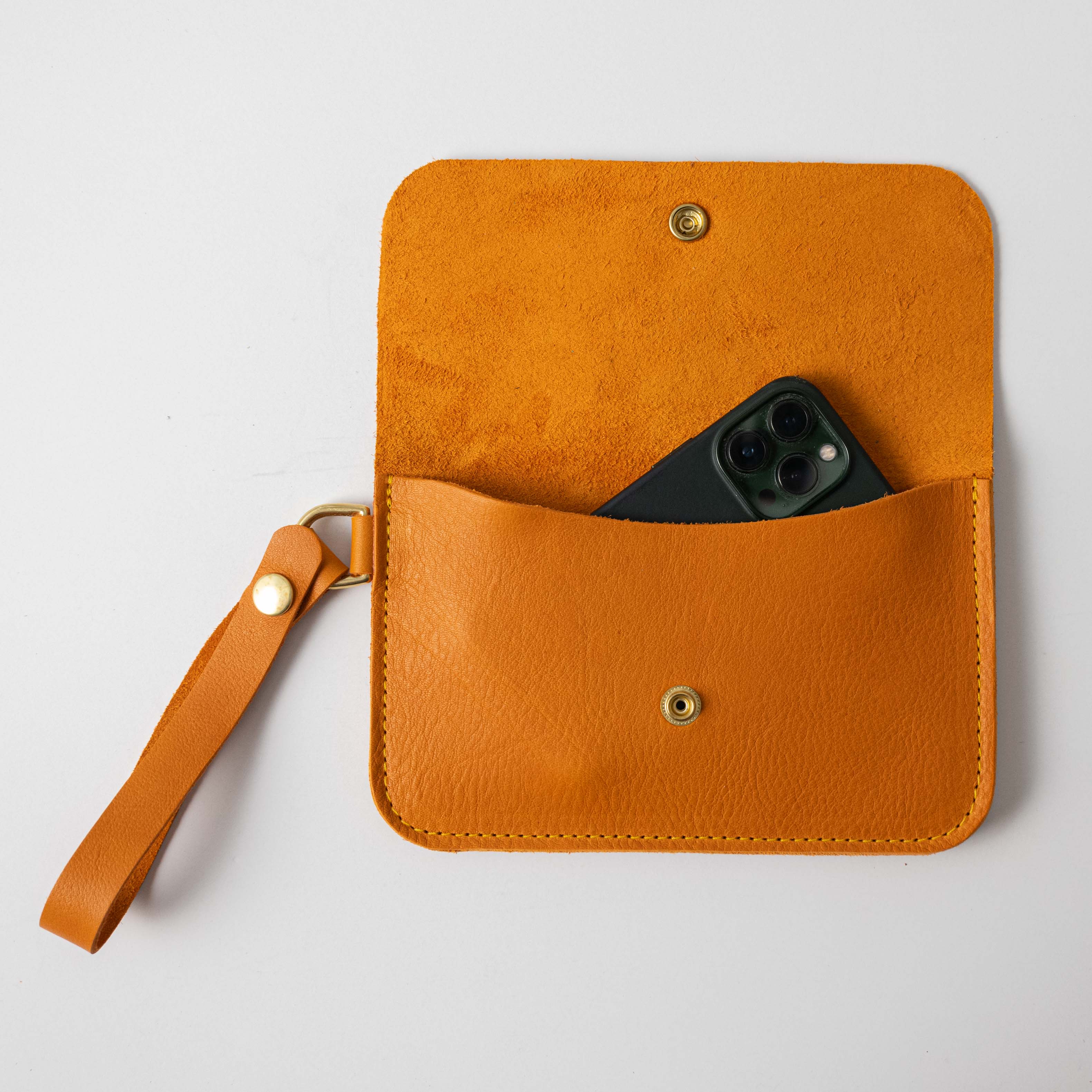 Orange Cypress Wristlet Clutch