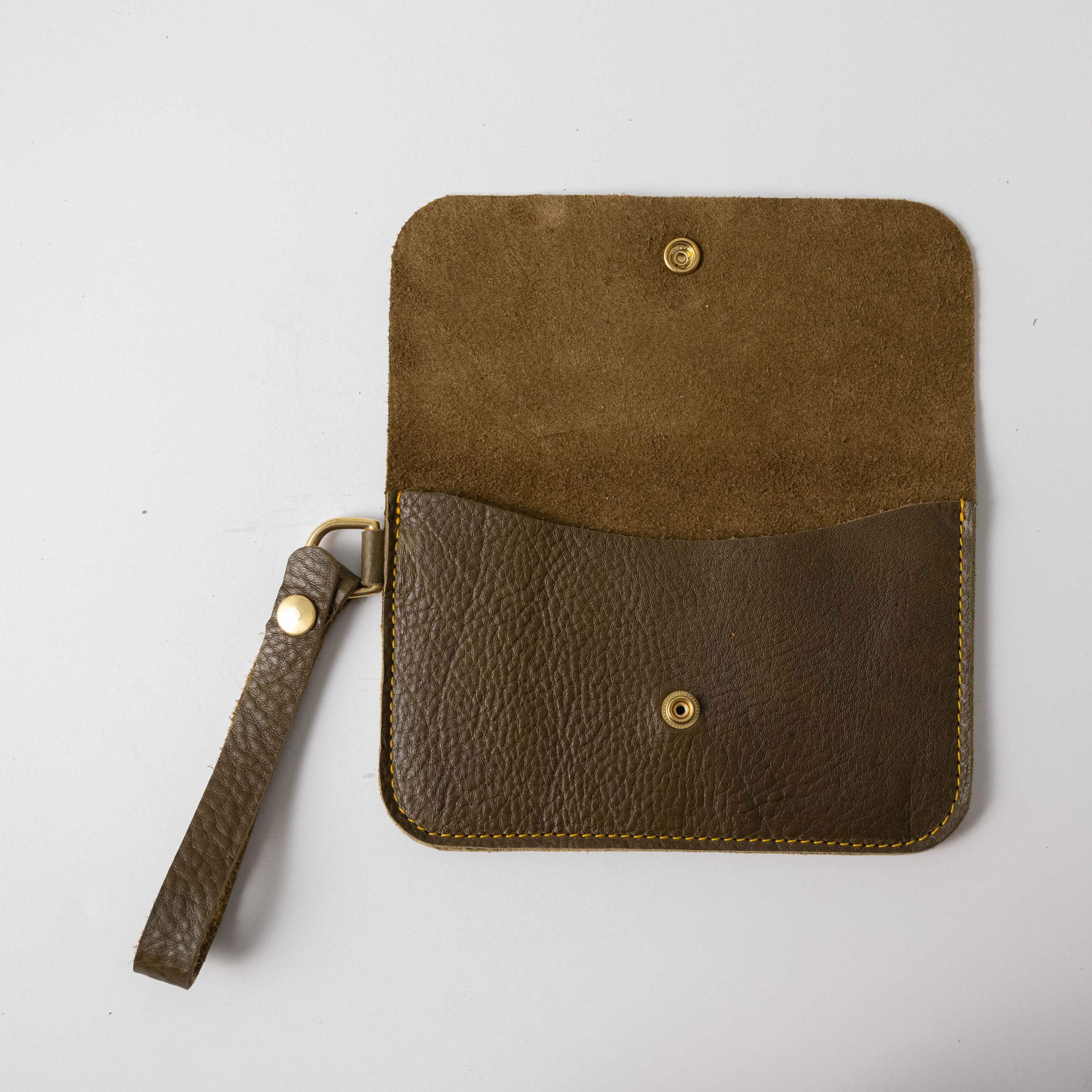 Olive Cypress Wristlet Clutch