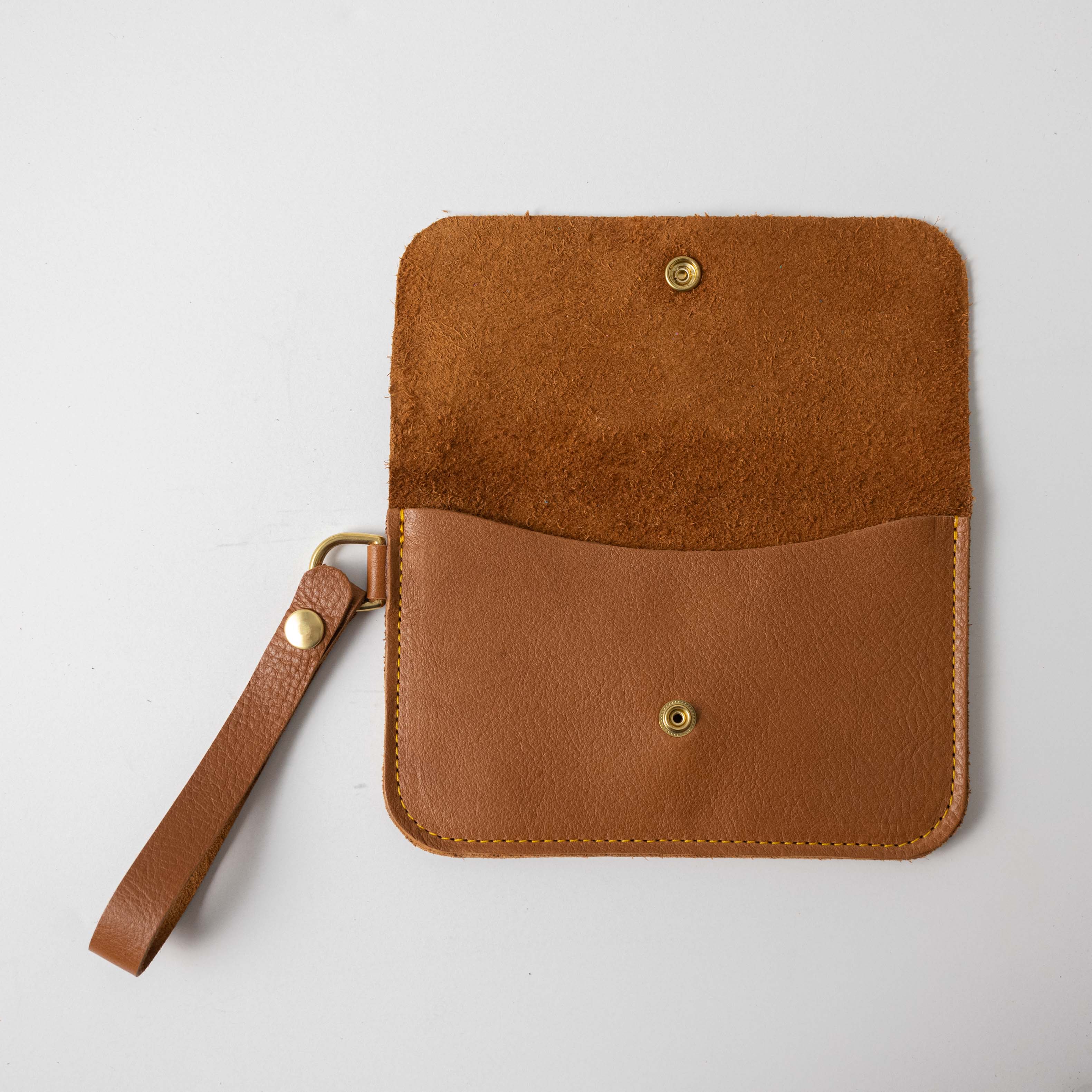 Cognac Cypress Wristlet Clutch