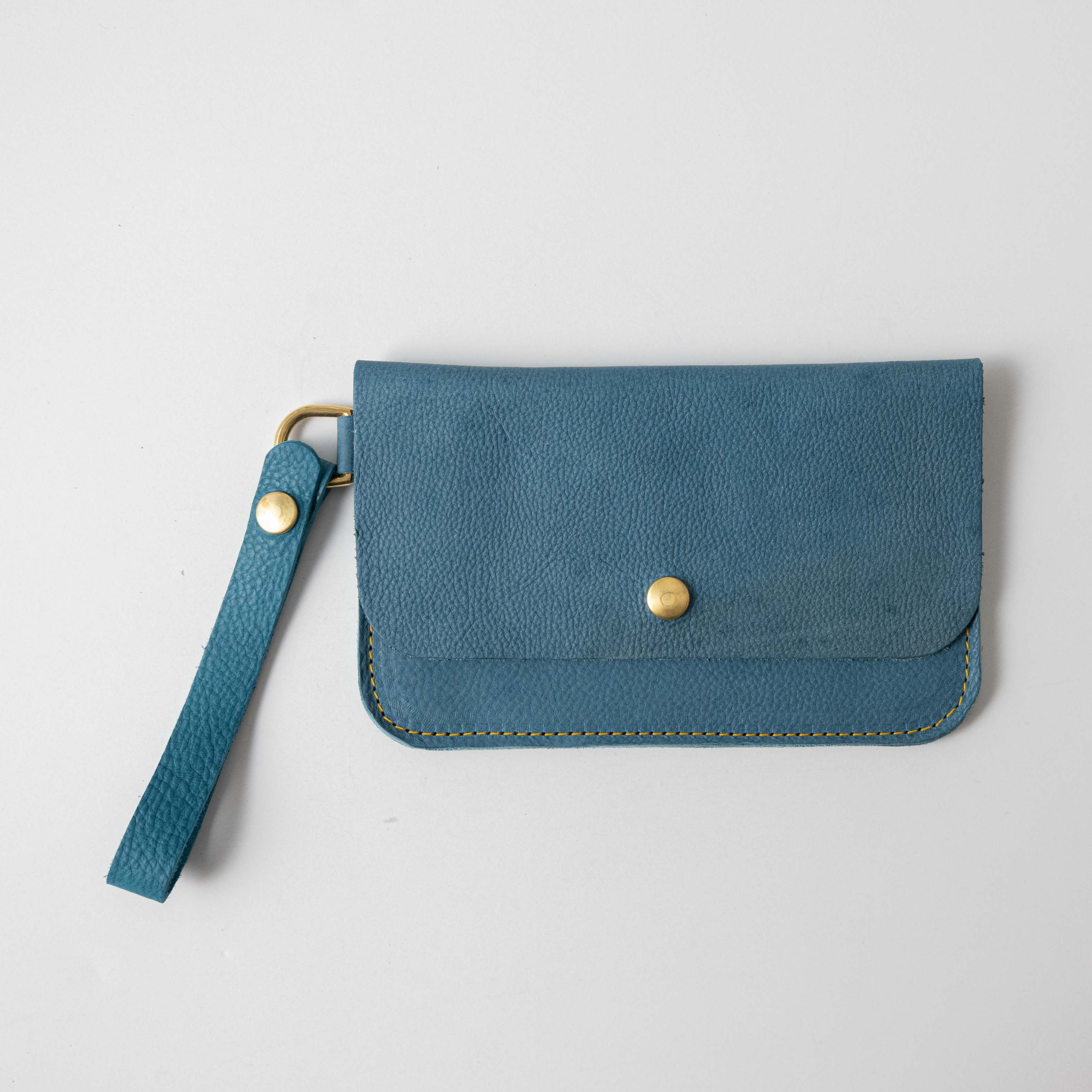 Italian Blue Wristlet Clutch