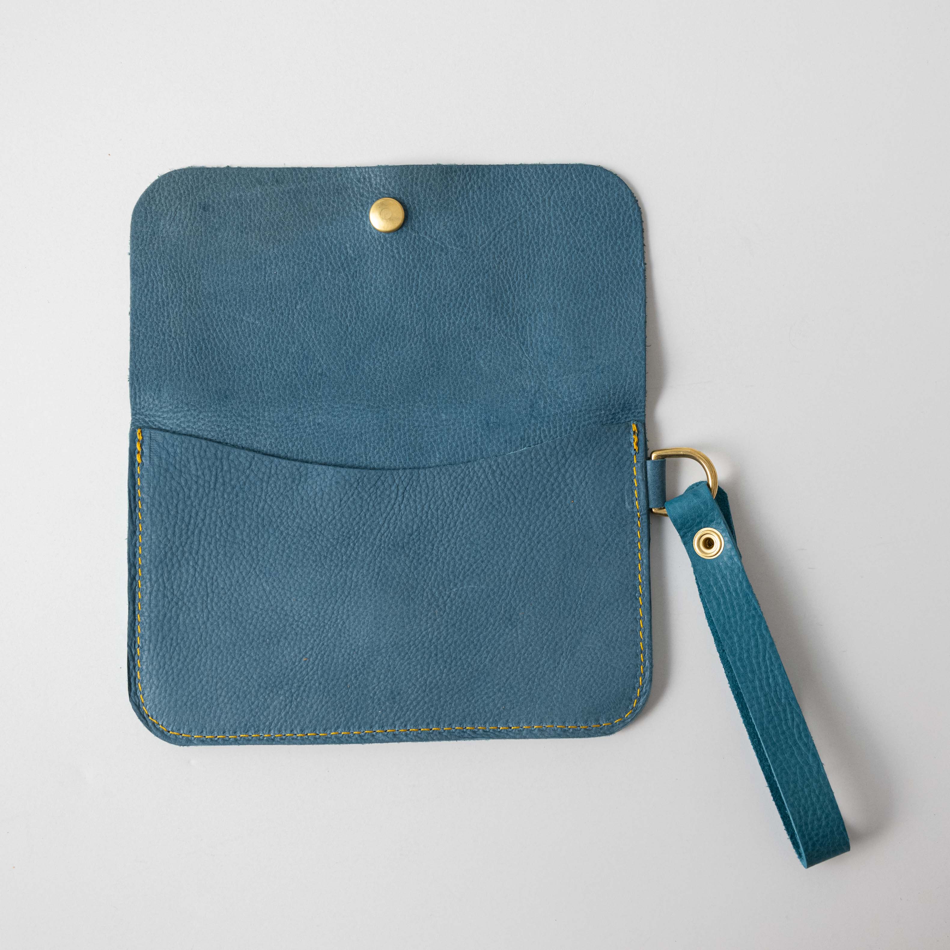 Italian Blue Wristlet Clutch