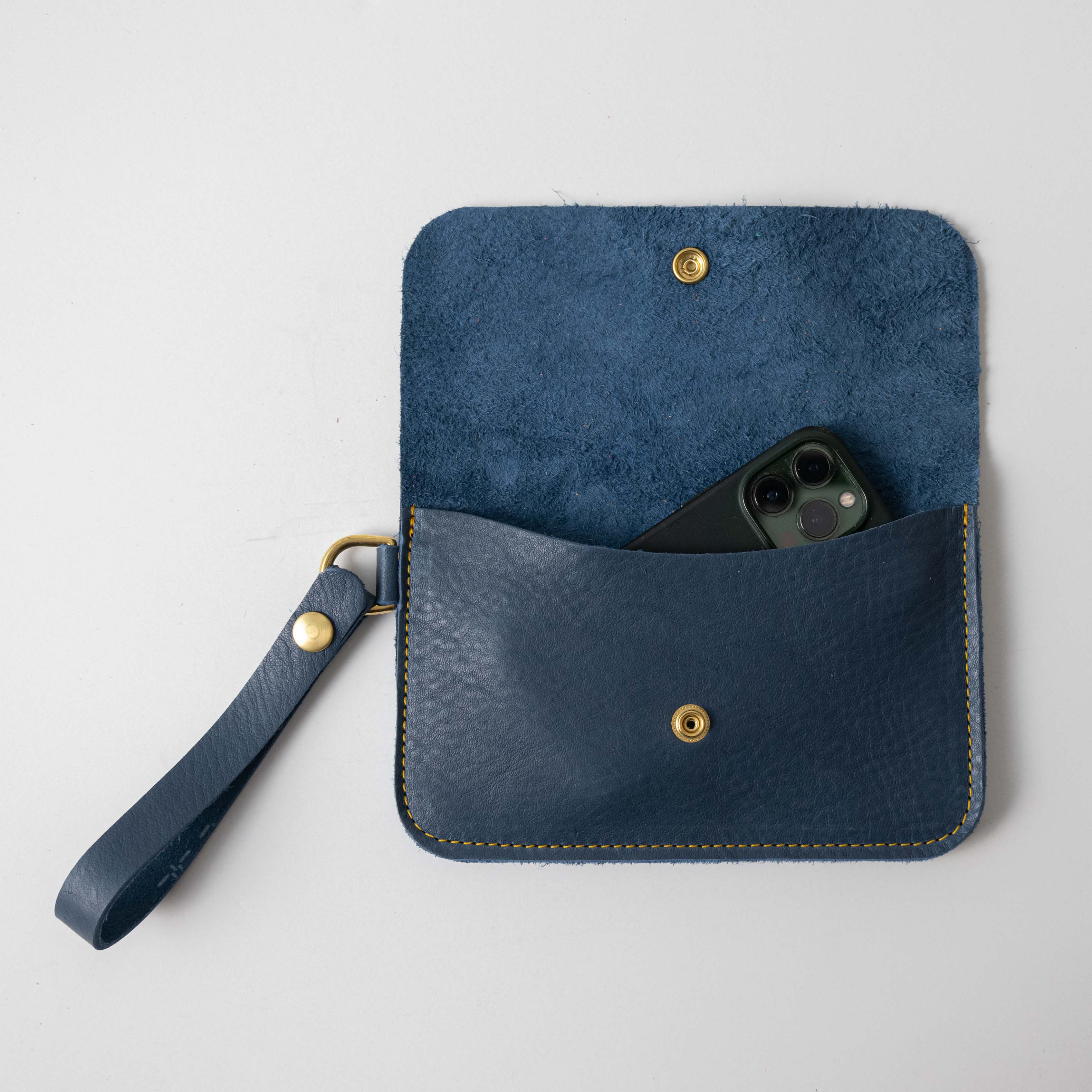 Blue Cypress Wristlet Clutch