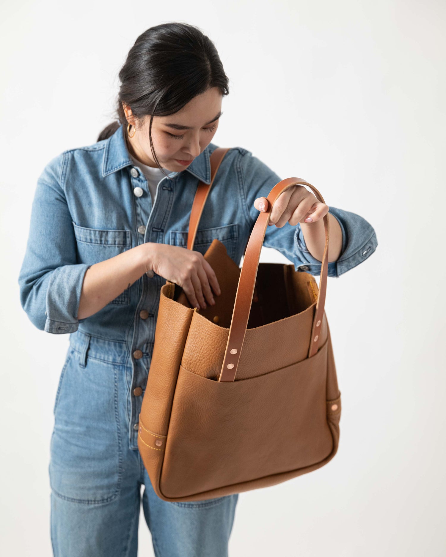 Cognac Cypress Carryall Tote