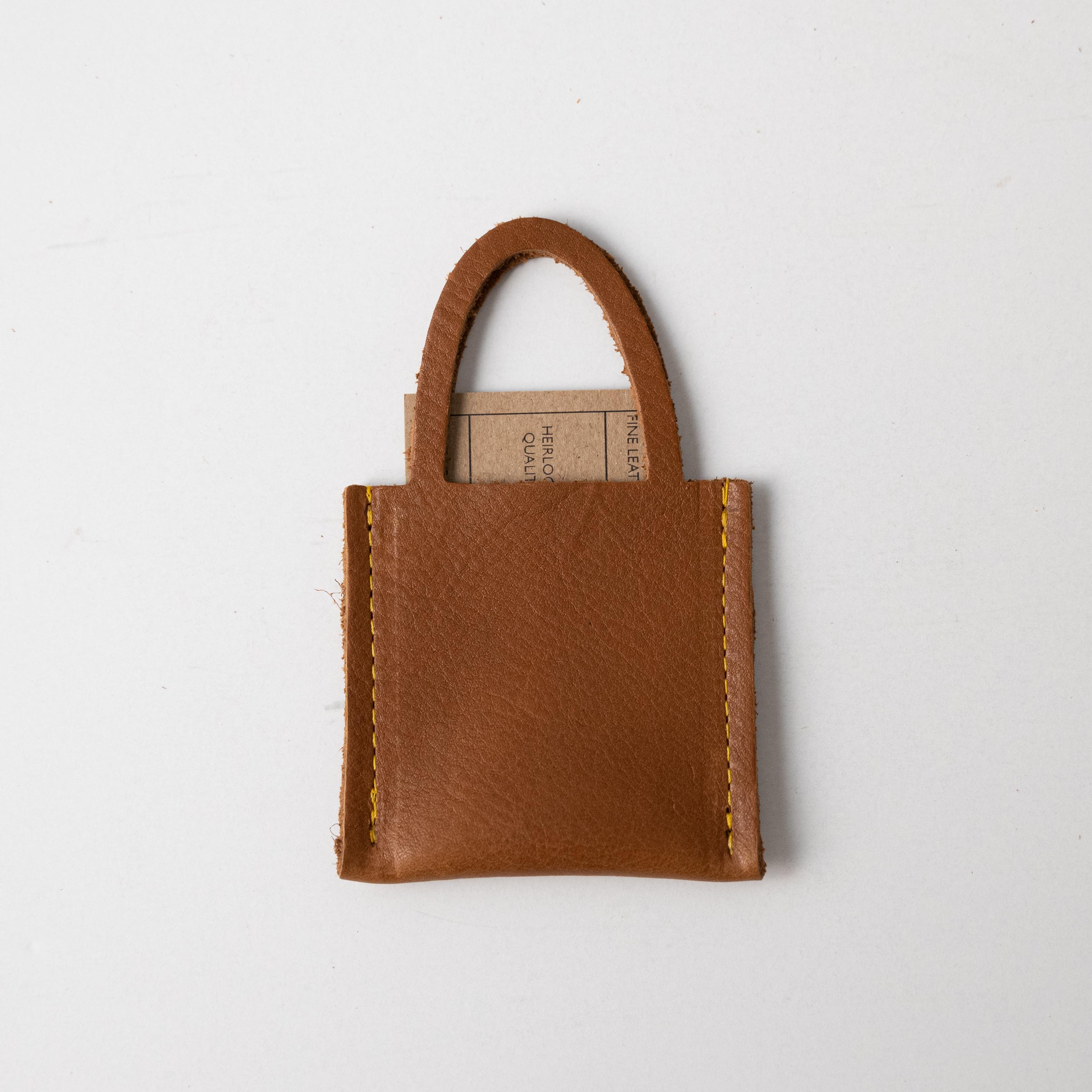 Cognac Cypress Tiny Tote