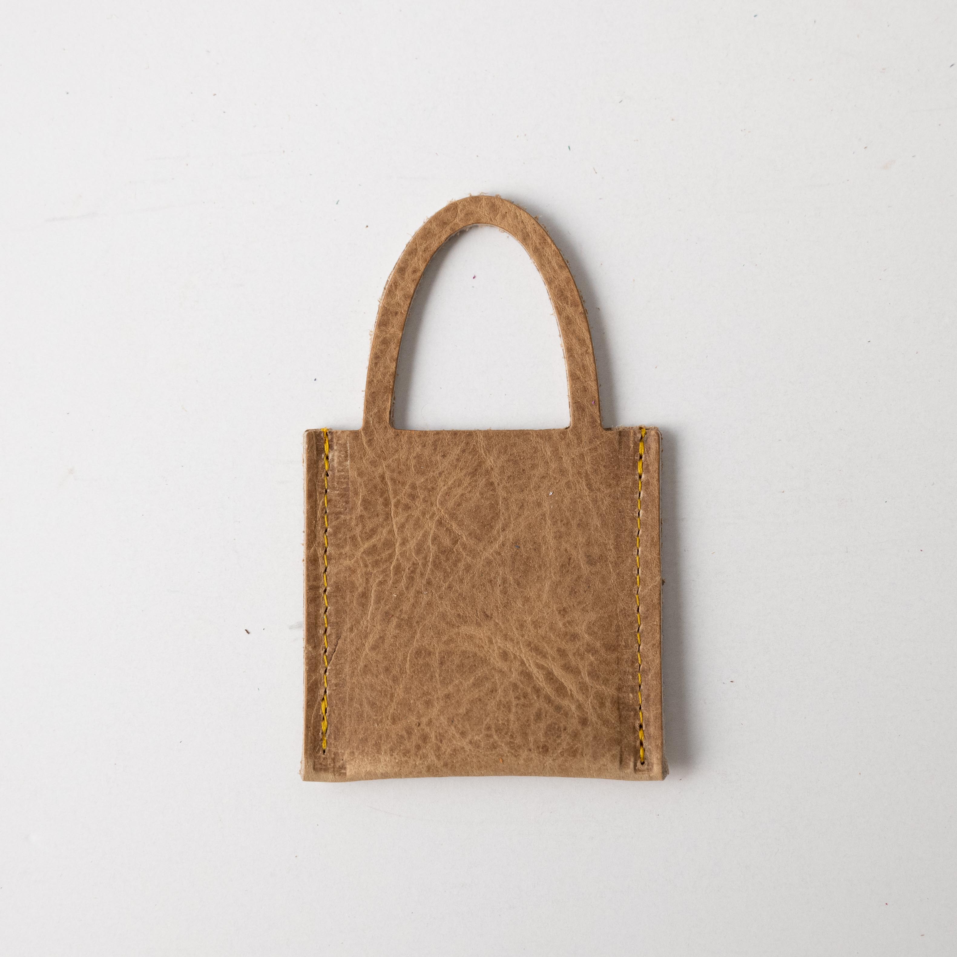 Beige Bison Tiny Tote