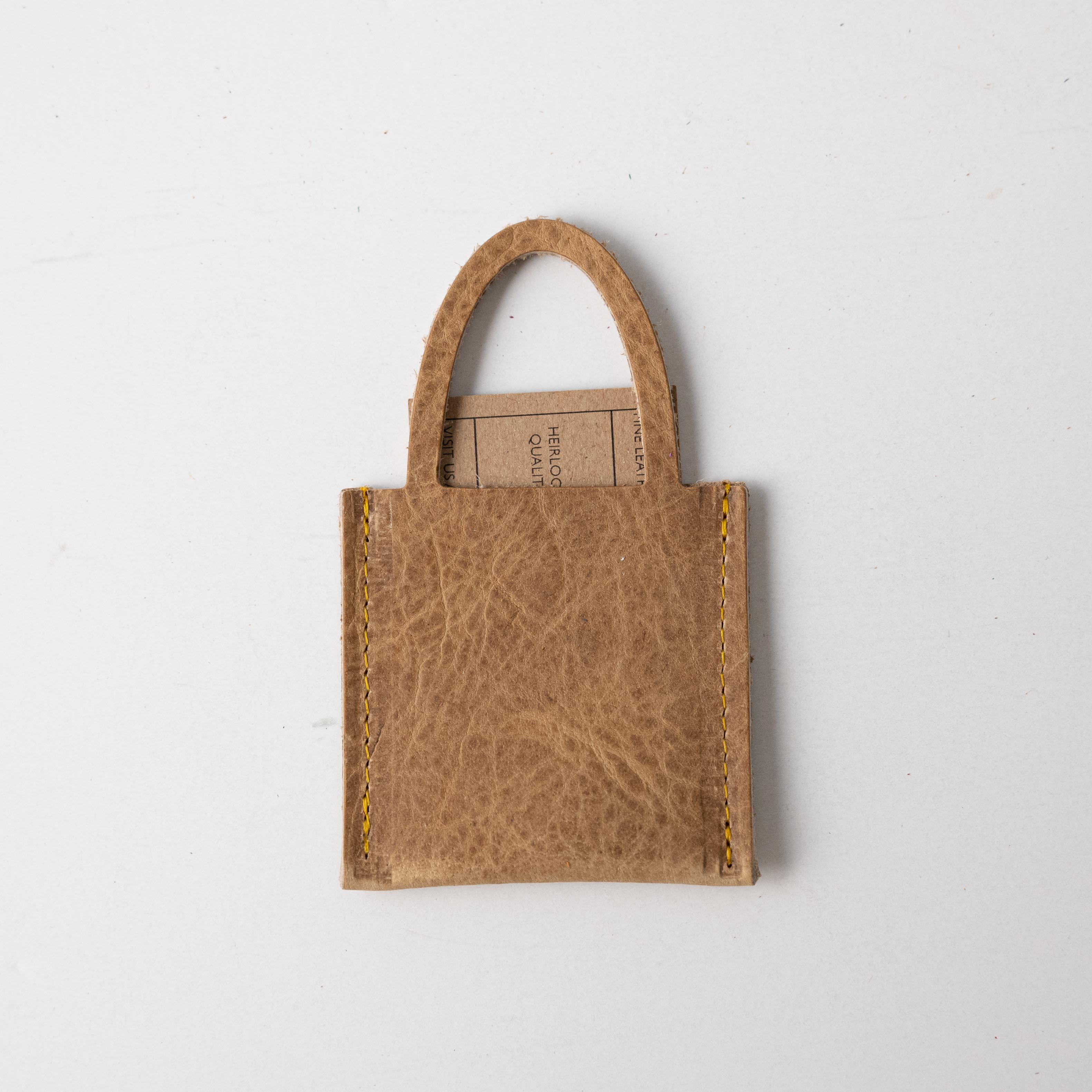 Beige Bison Tiny Tote