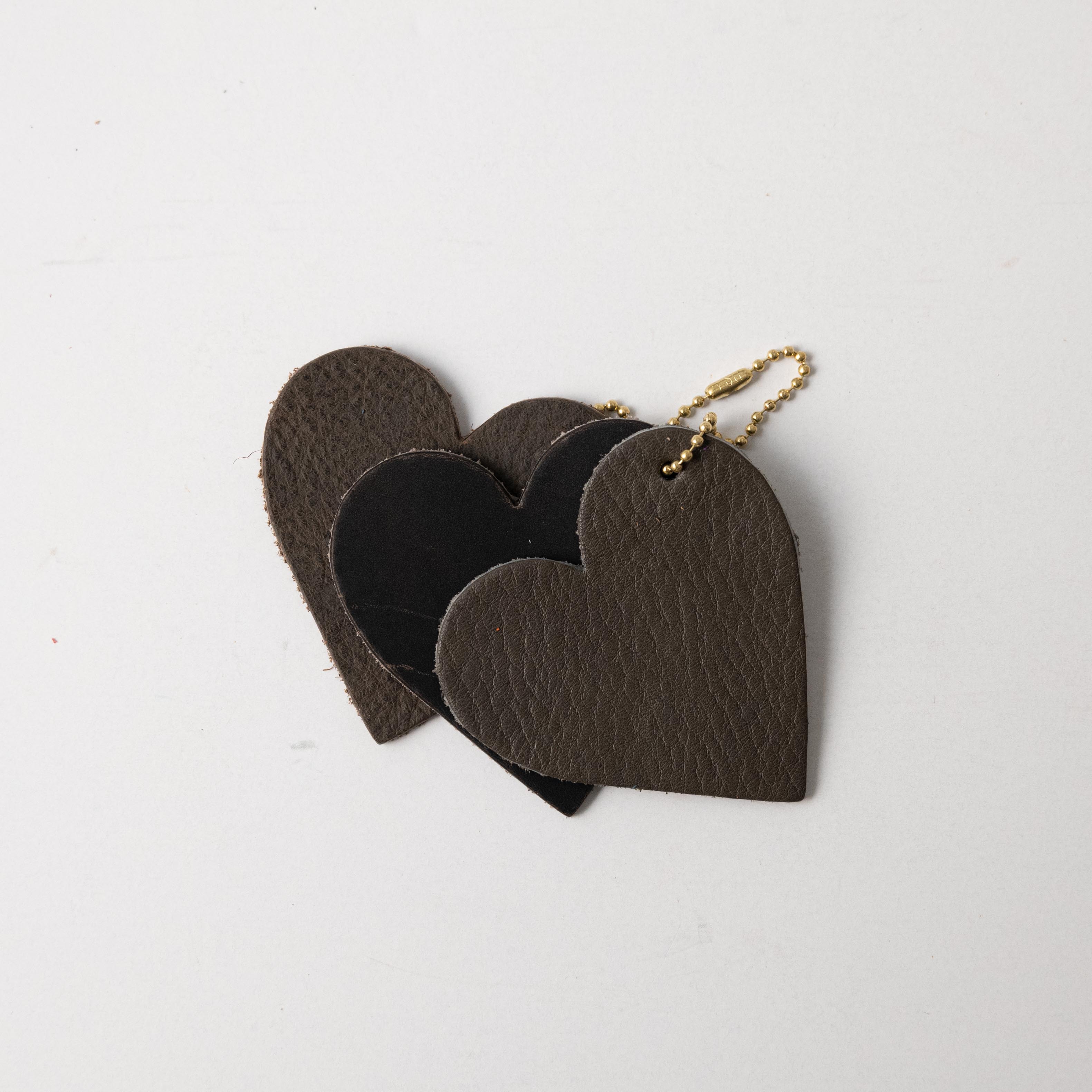 KMM & Co. Grey Heart Charms | Leather Bag Charms Handmade in The USA