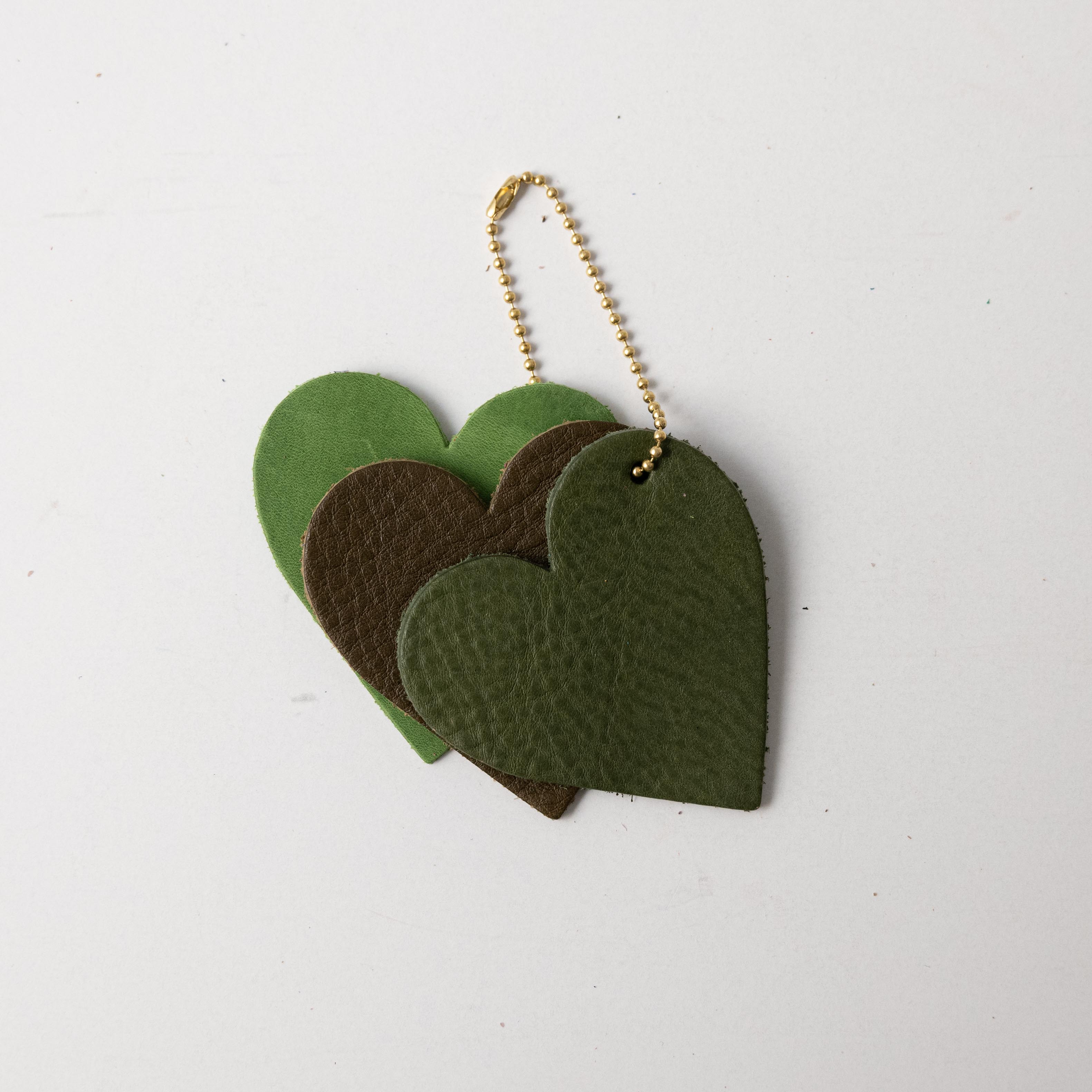 Light Green Heart Charms