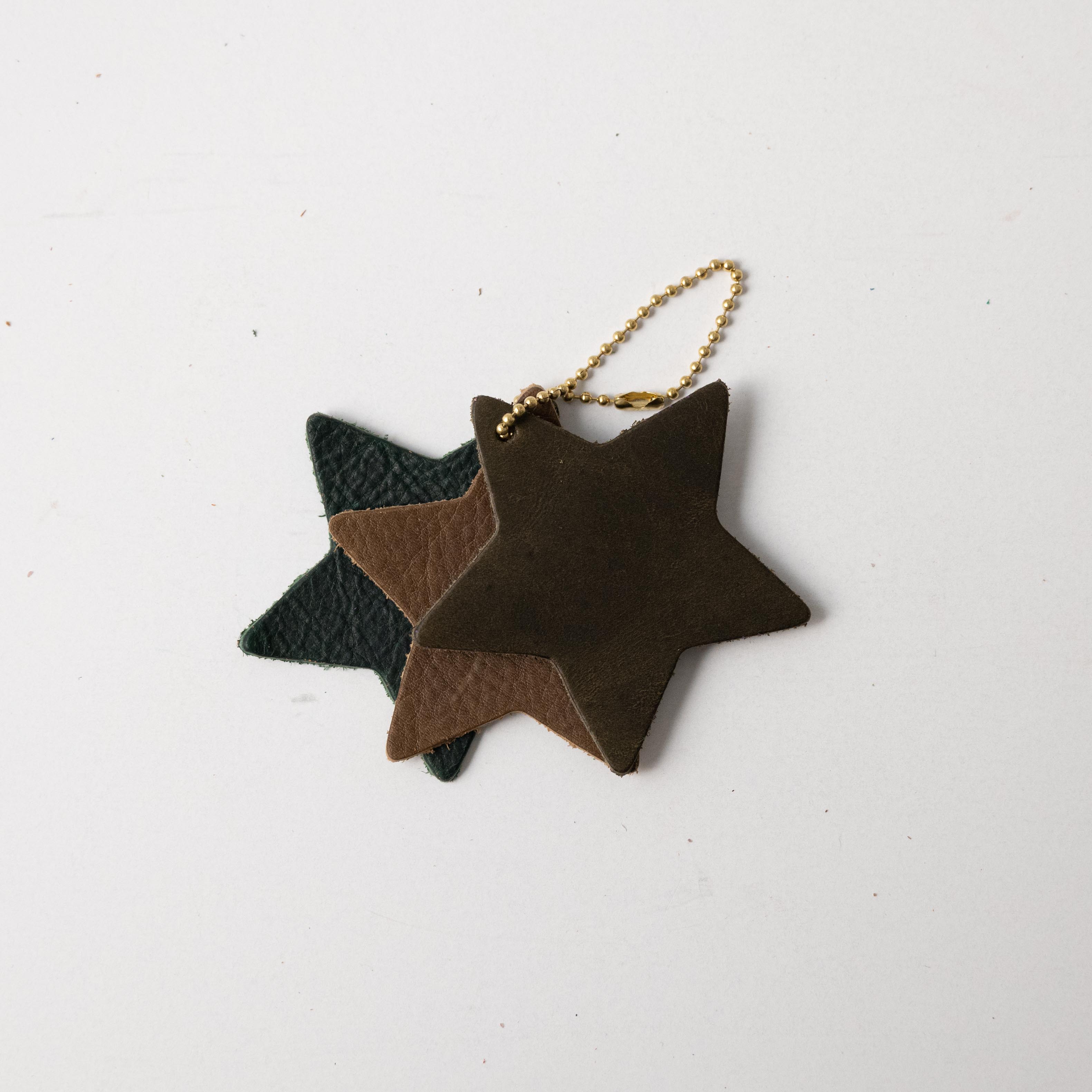Dark Green Star Charms | Leather Bag Charms Handmade in The USA