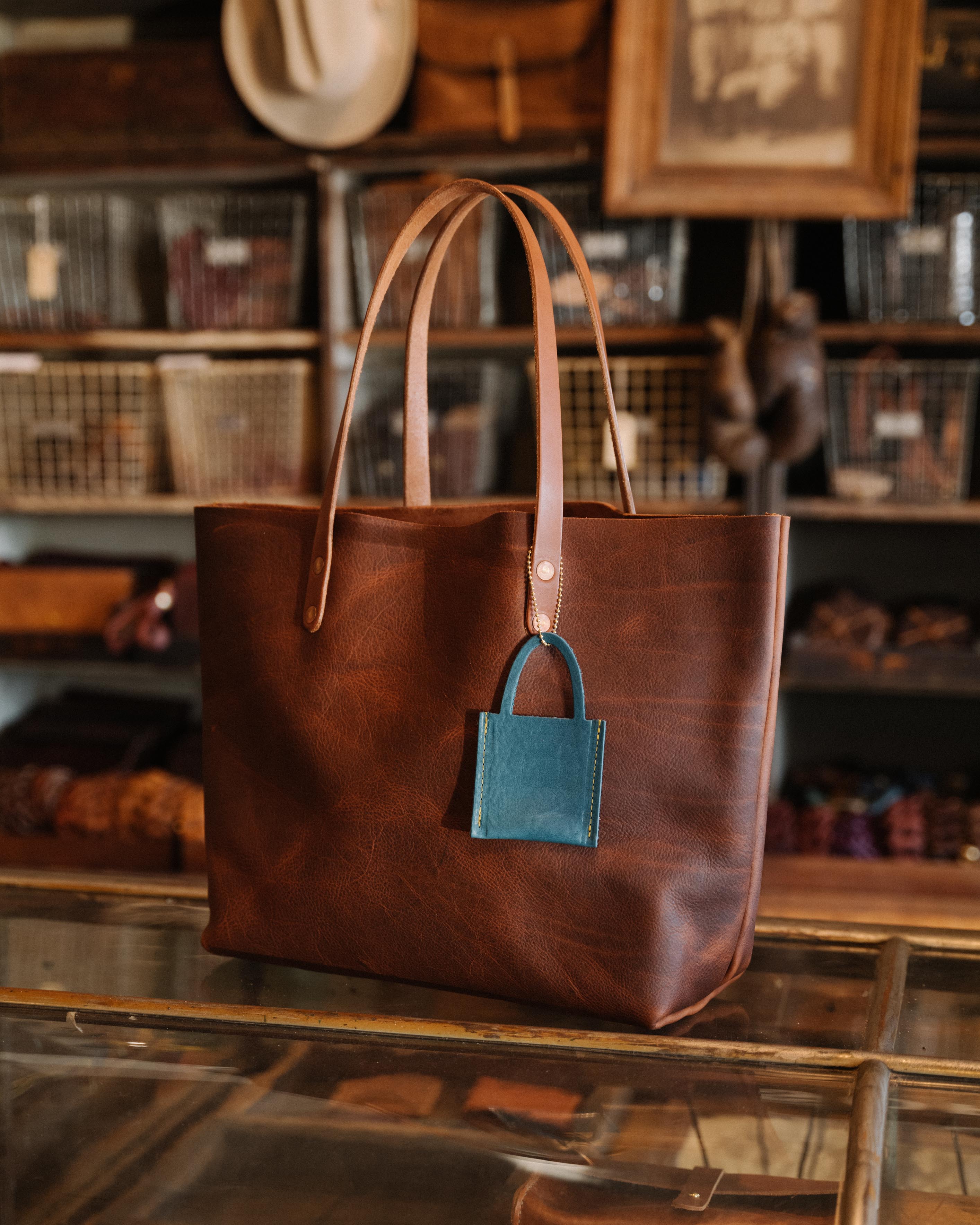 Cognac Cypress Tiny Tote