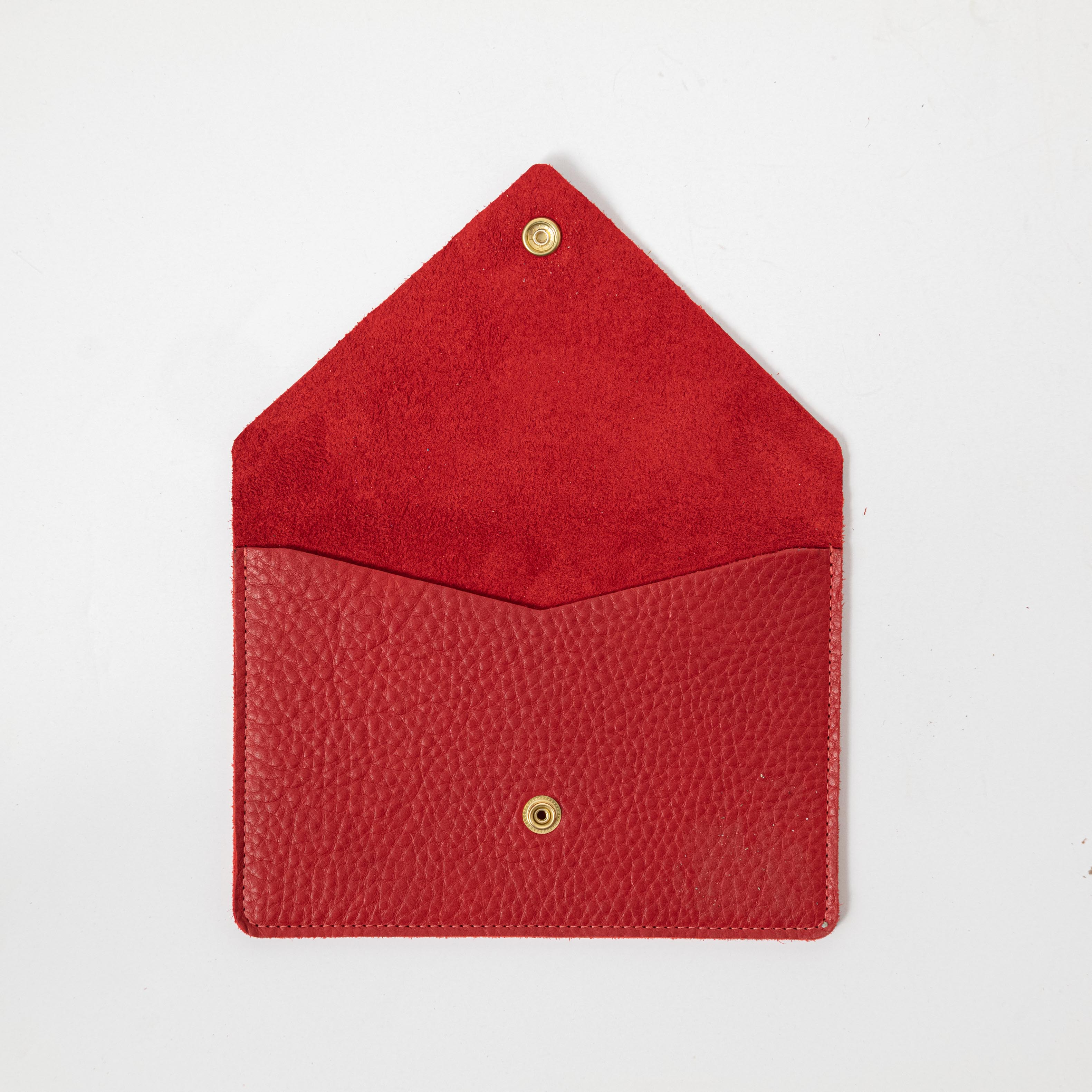 Red Cypress Leather Clutch