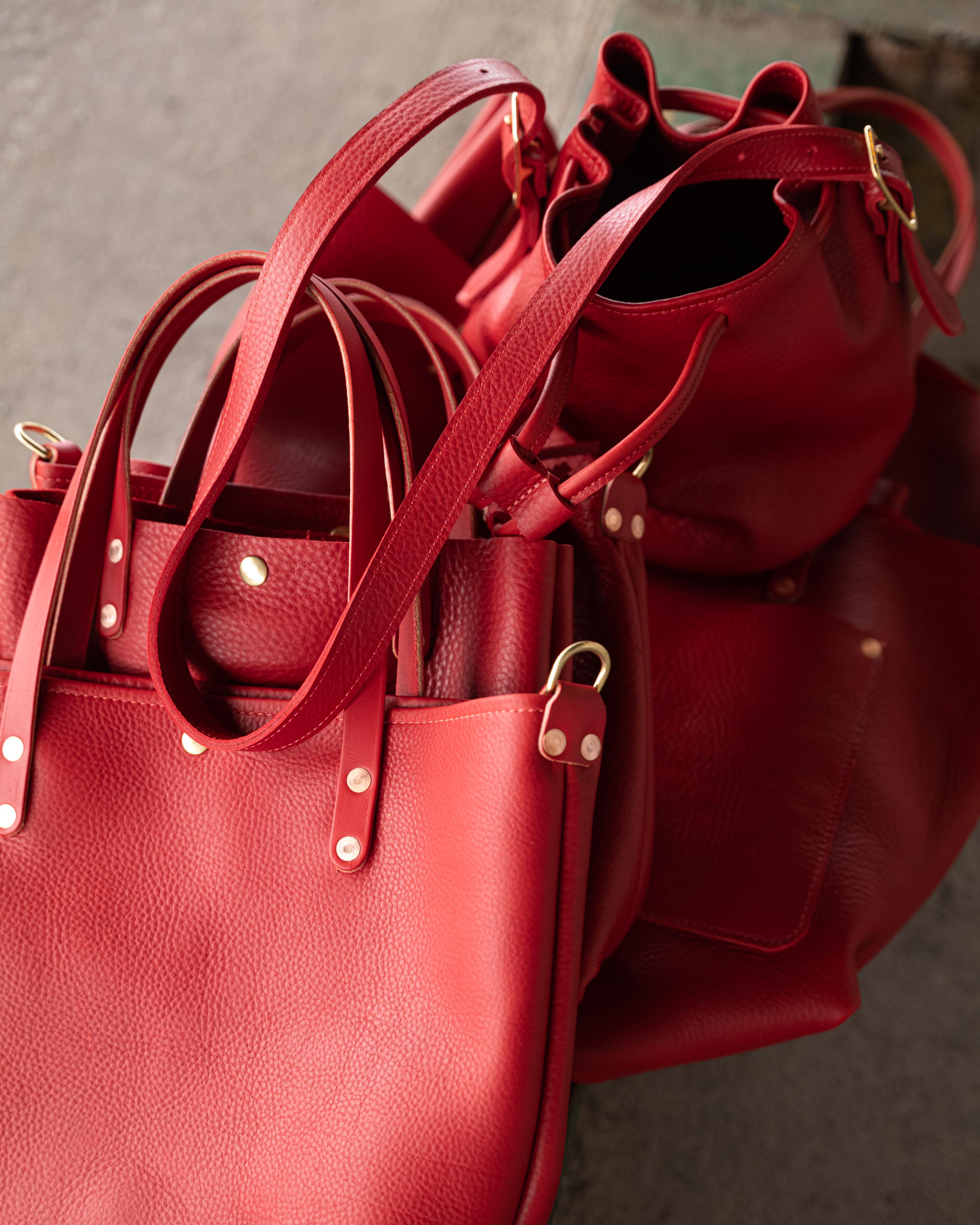 Red Cypress Bucket Bag