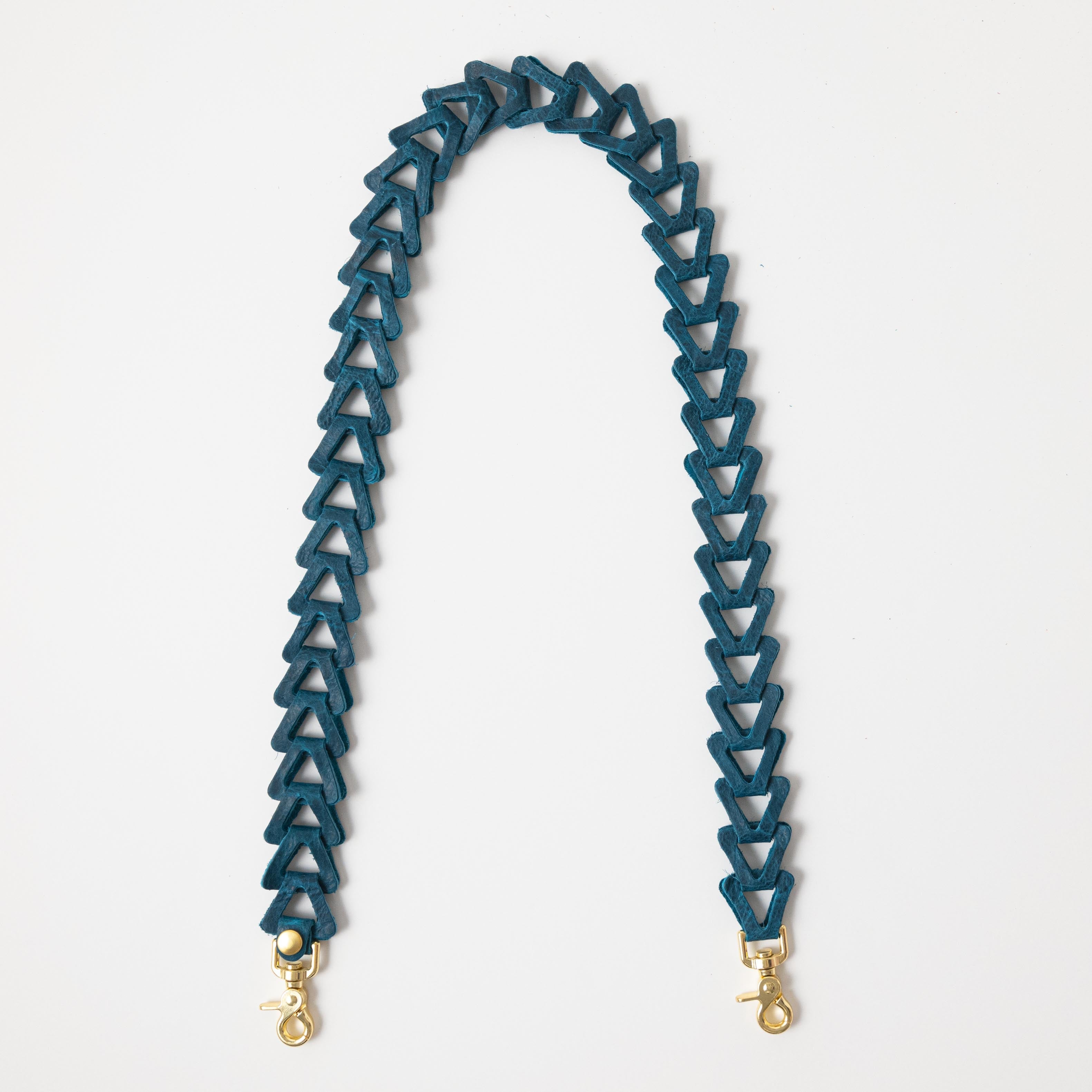 Petrol Blue Bison Chain Link Strap