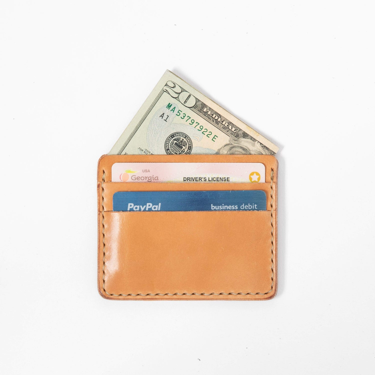 Russet Slim Card Wallet- slim wallet - mens leather wallet - KMM & Co.
