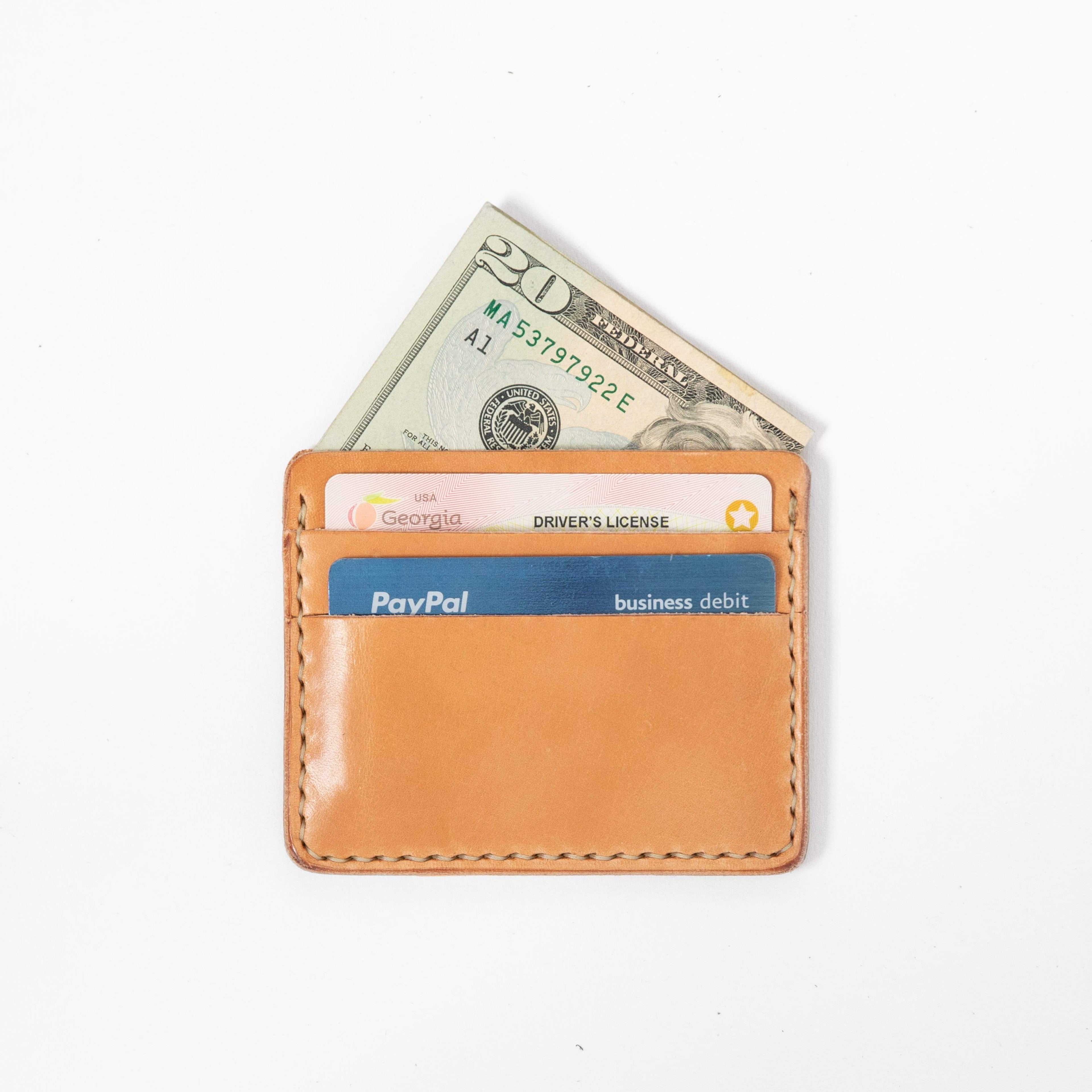 Russet Slim Card Wallet- slim wallet - mens leather wallet - KMM & Co.