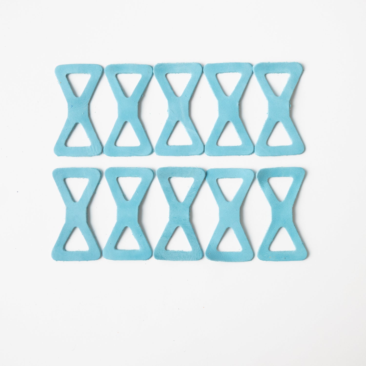 Aegean Blue Leather Chain Links