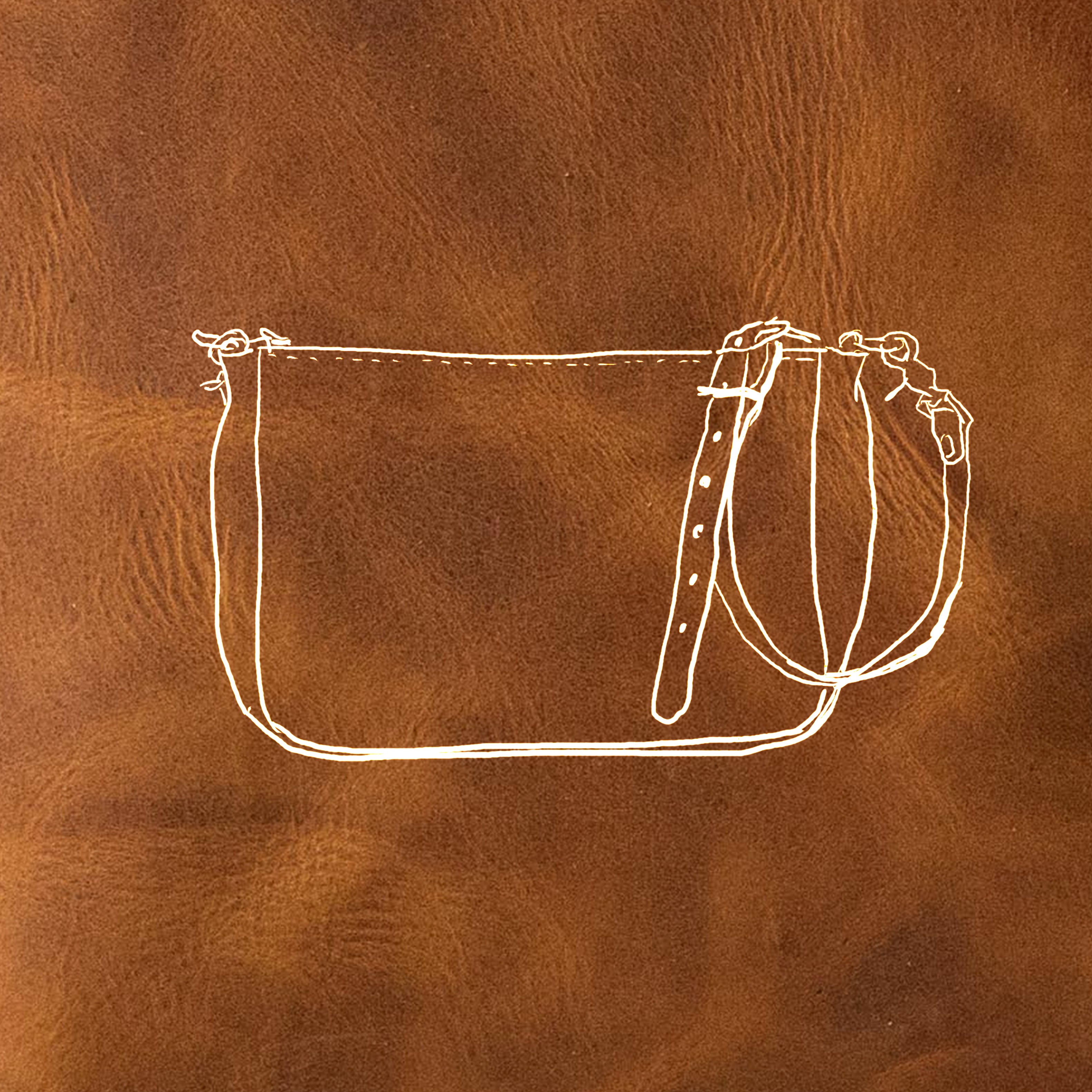 Distressed Ochre Crossbody Bag